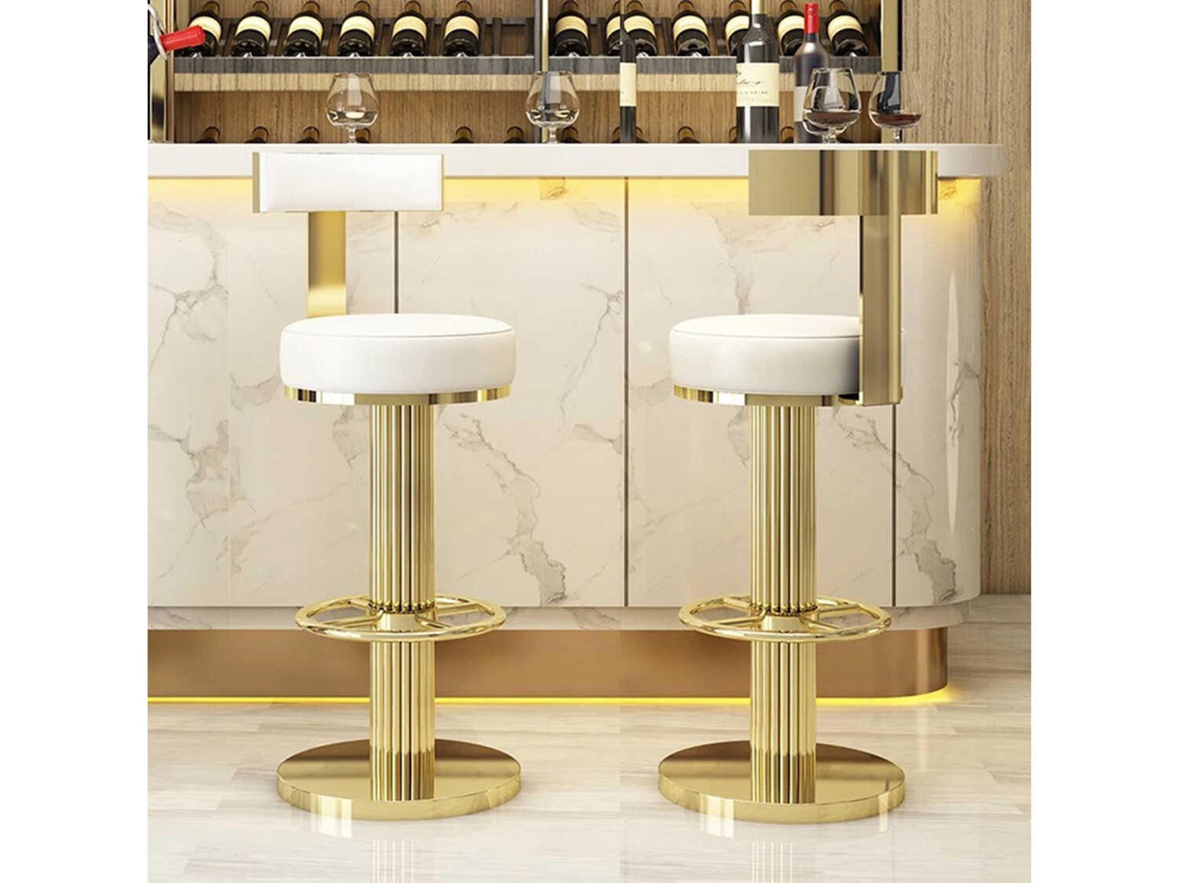 Lux-809 Upholstered Swivel Bar Stool