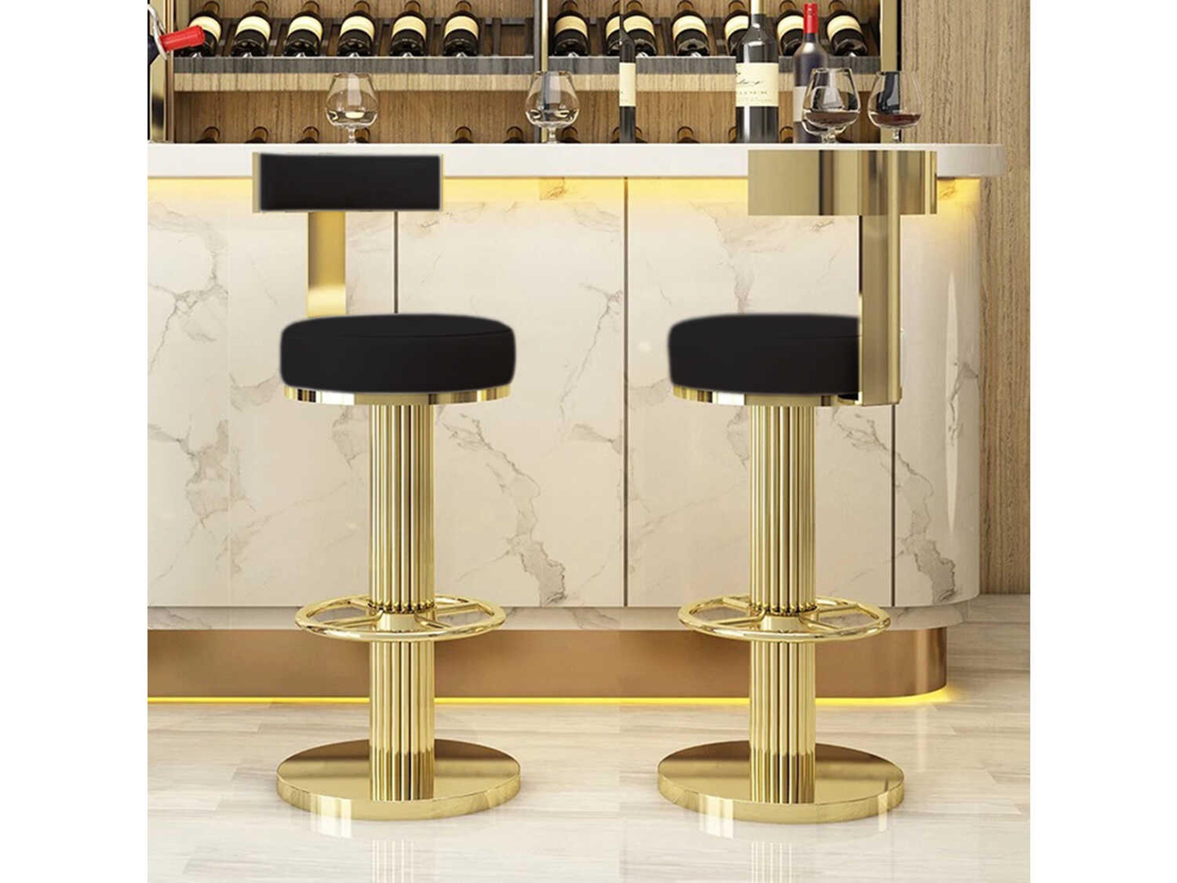 Lux-809 Upholstered Swivel Bar Stool