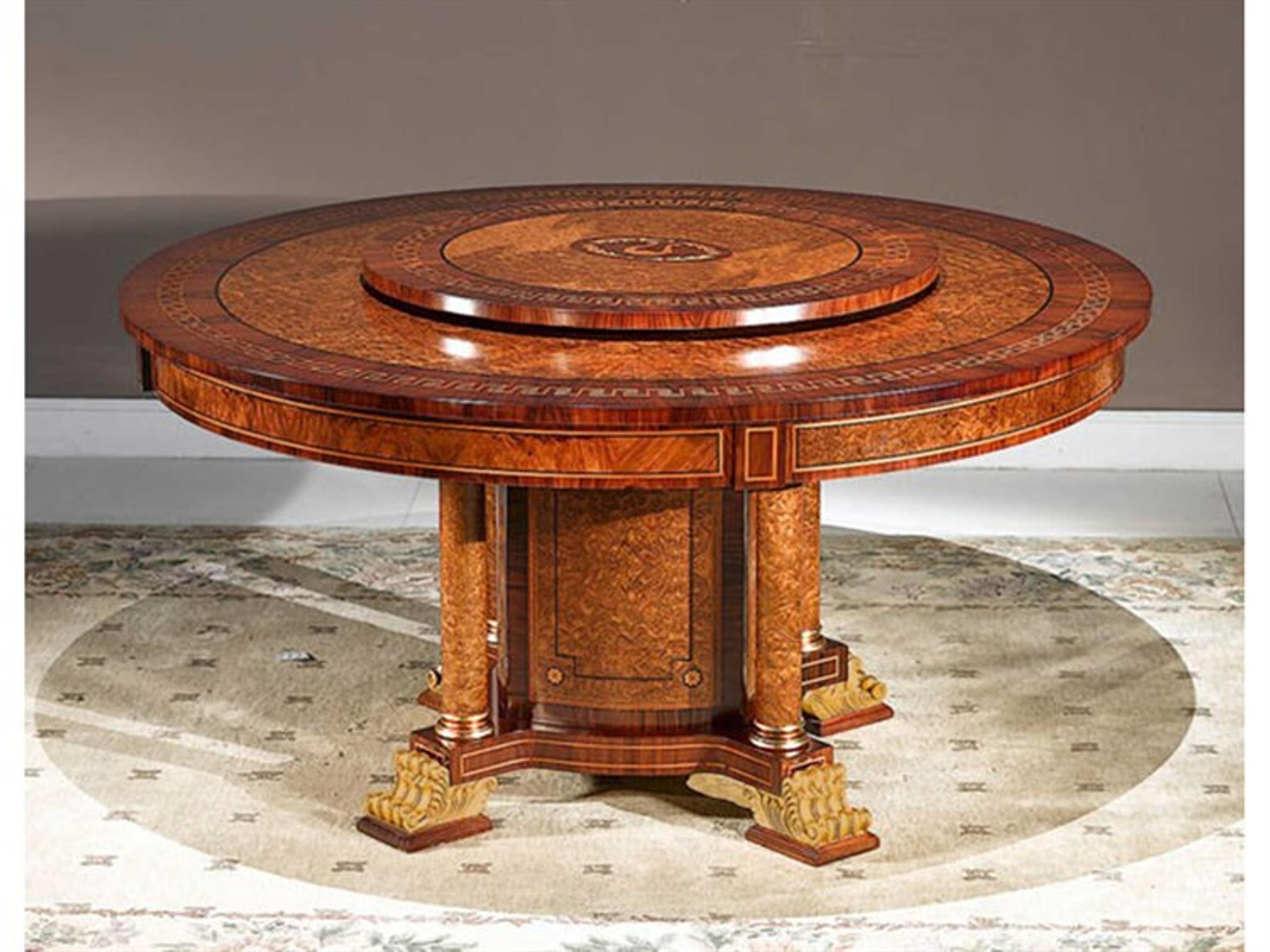 Lv-712-3 Round Wood Dining Table