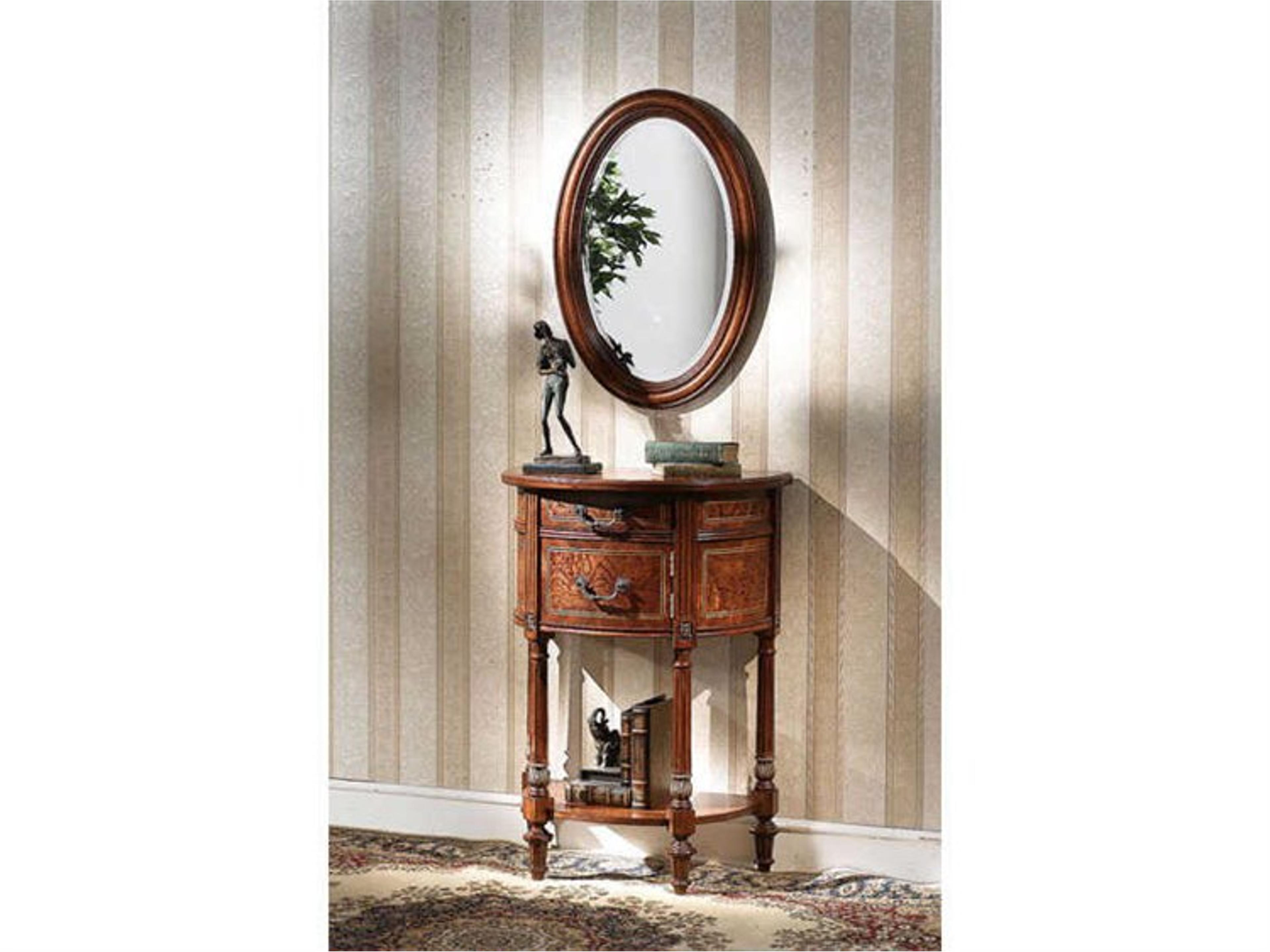 Lv-975 Demilune Wood End Table