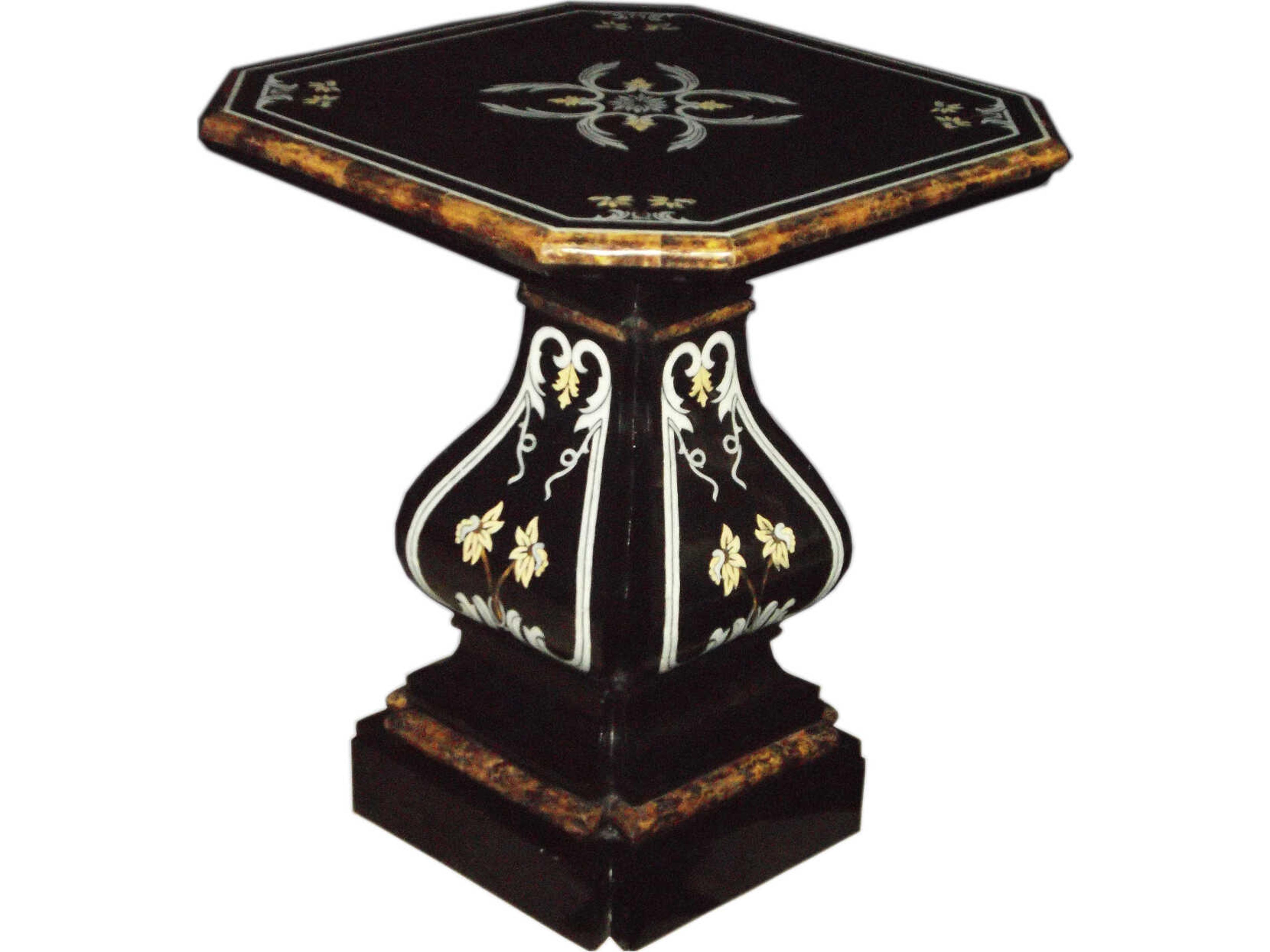 Qsyp Octagon Marble End Table