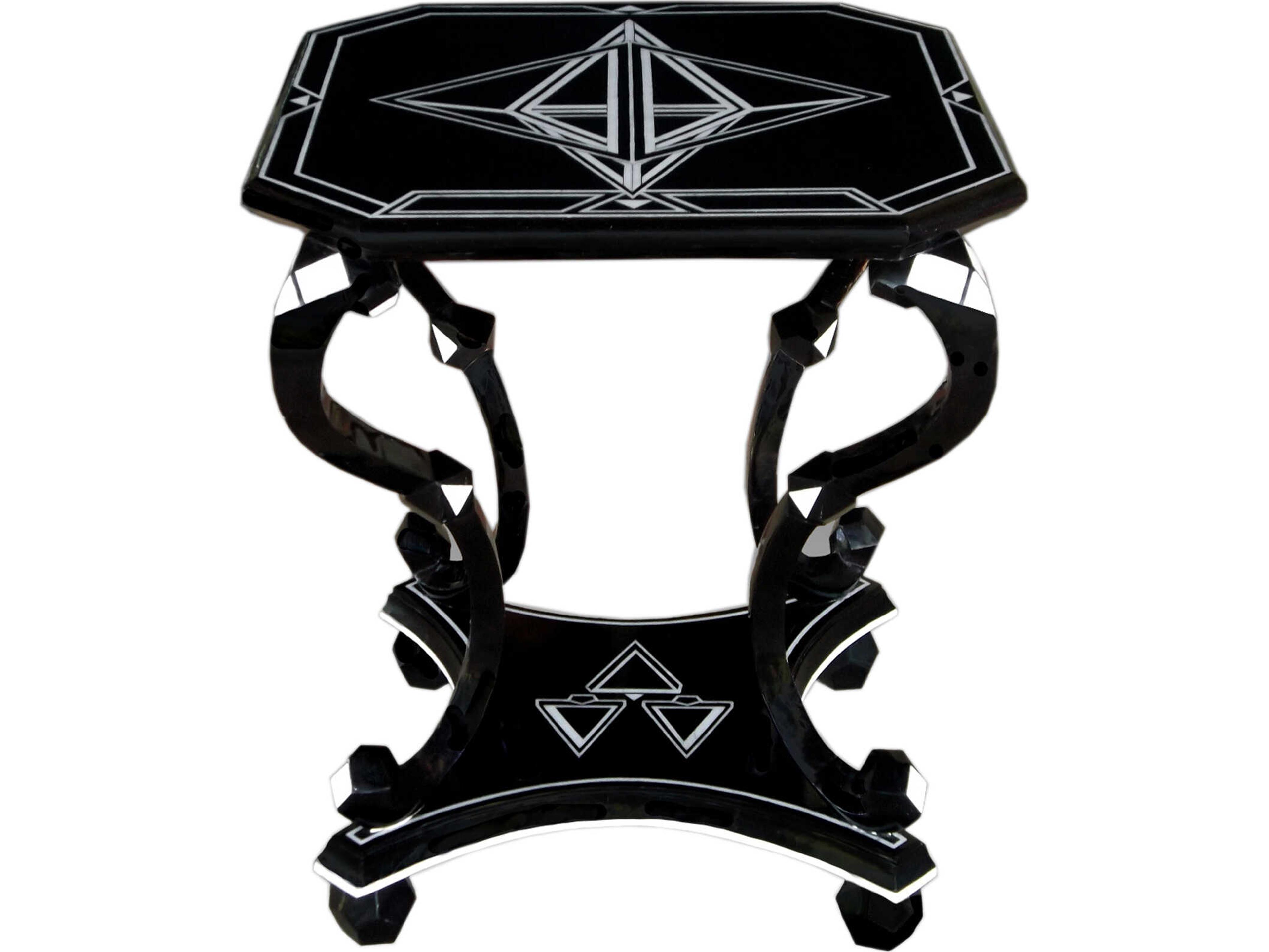 Sst Octagon Marble End Table