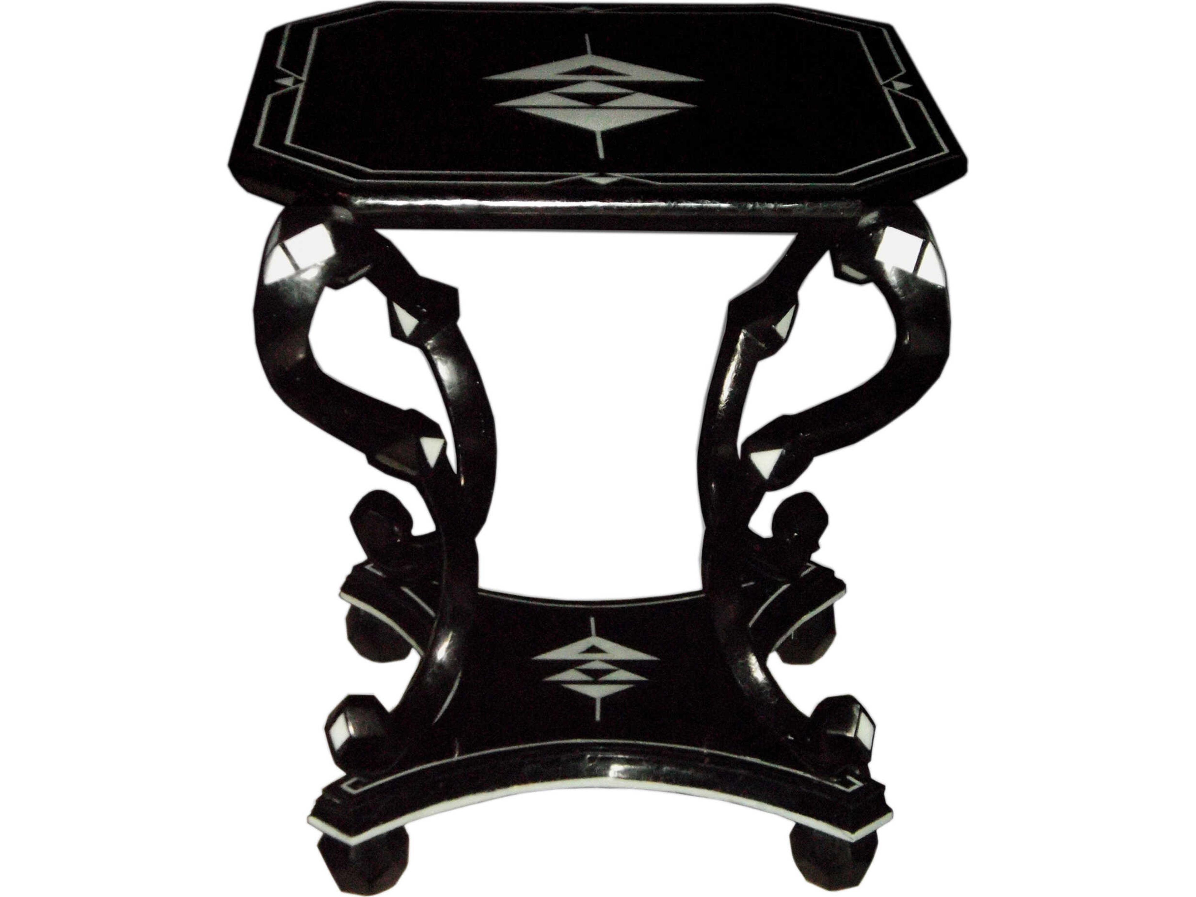 Sst Octagon Marble End Table