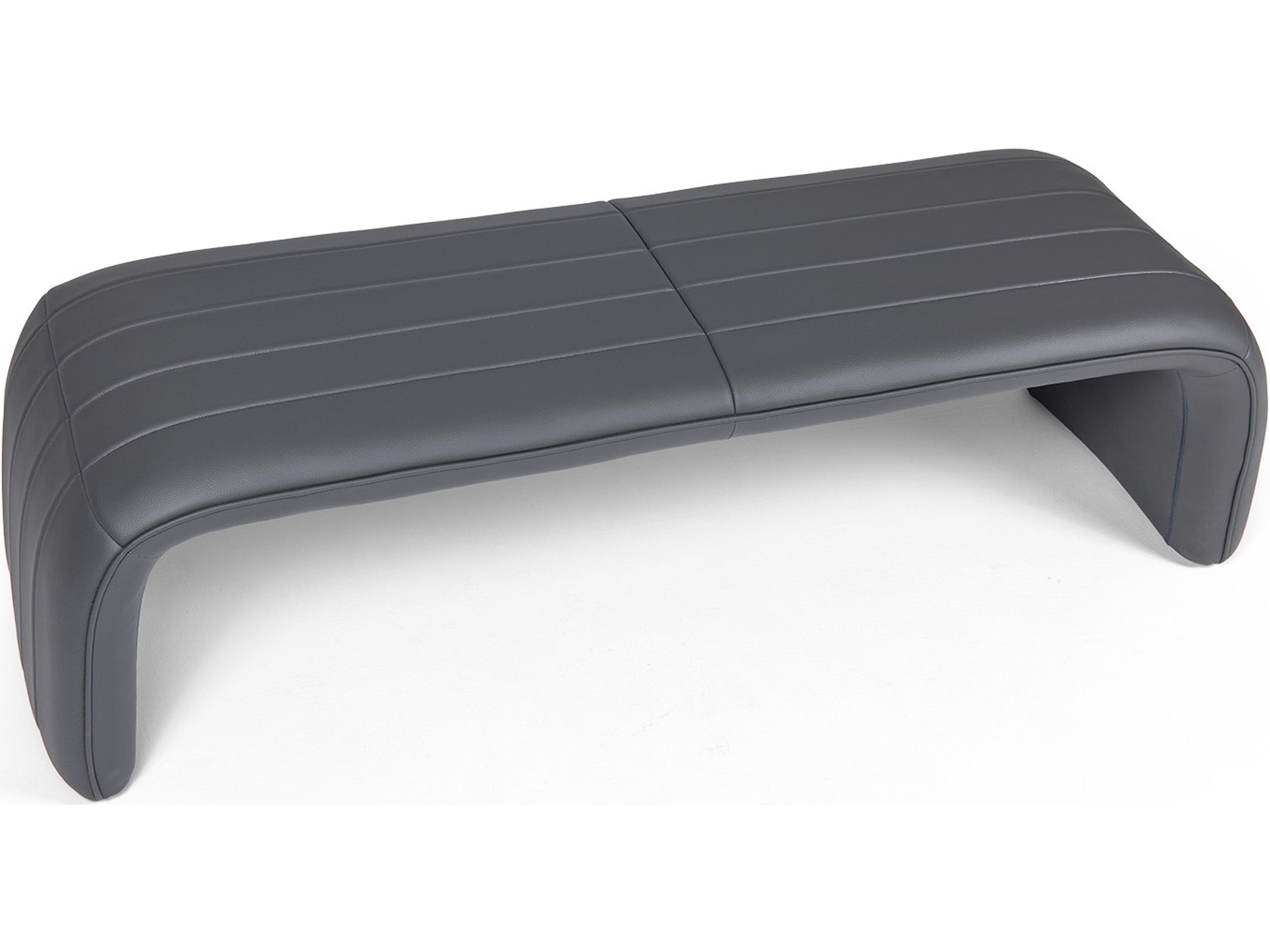 Stnde Brown Leather Accent Bench