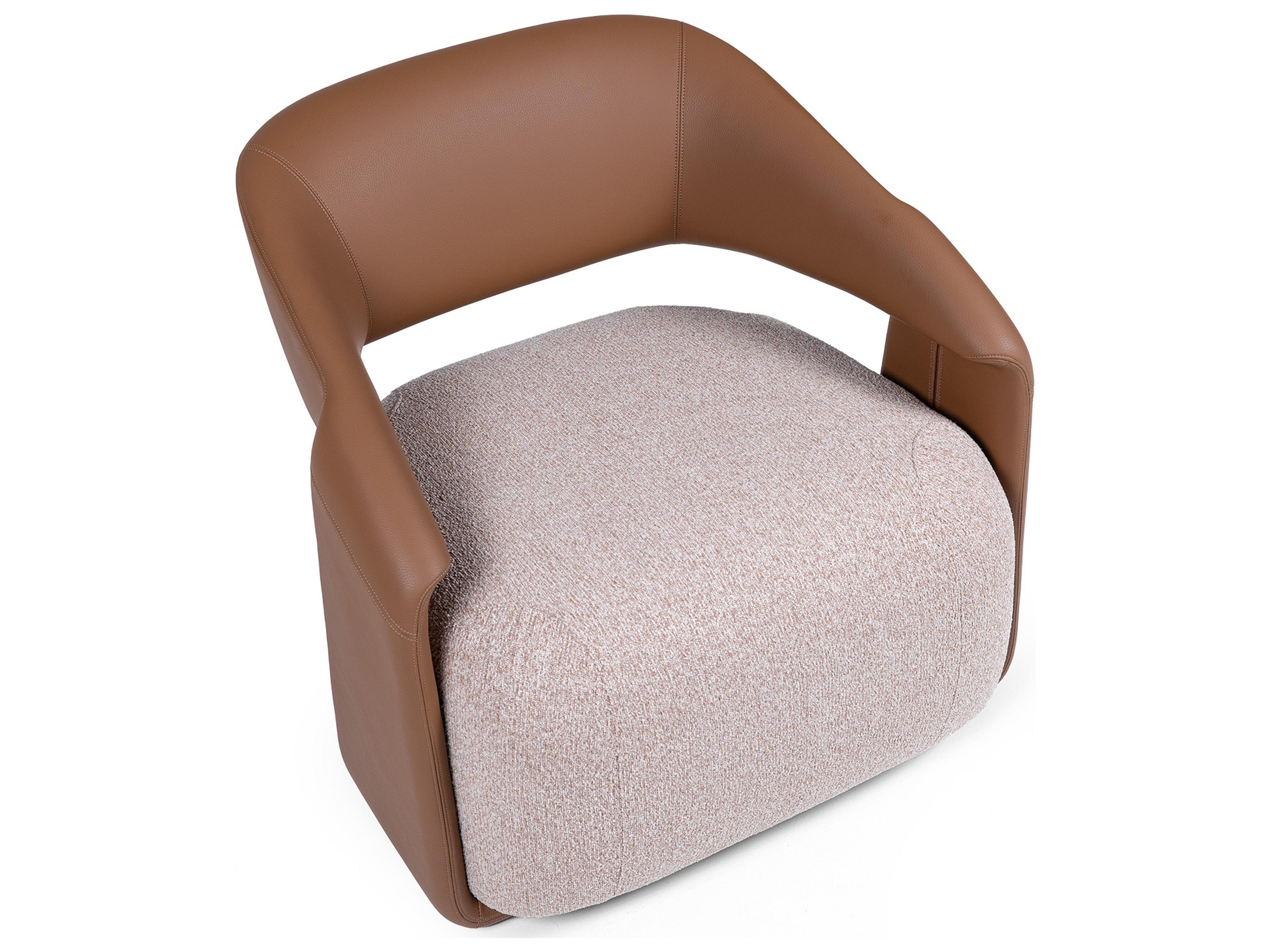 Stnde Brown Leather Accent Chair