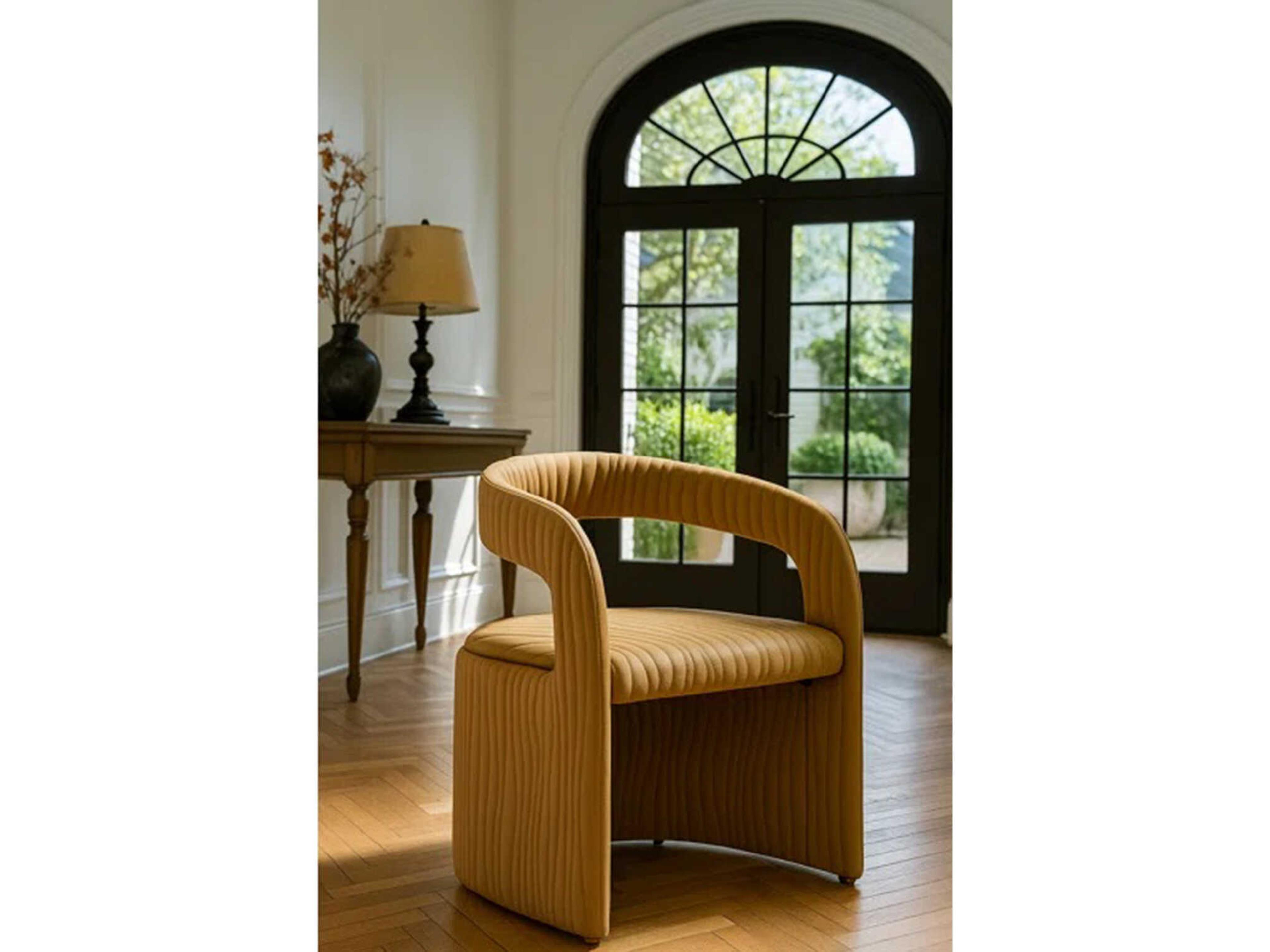 Infinity Furniture Import Stnde Tan Microfiber Accent Chair