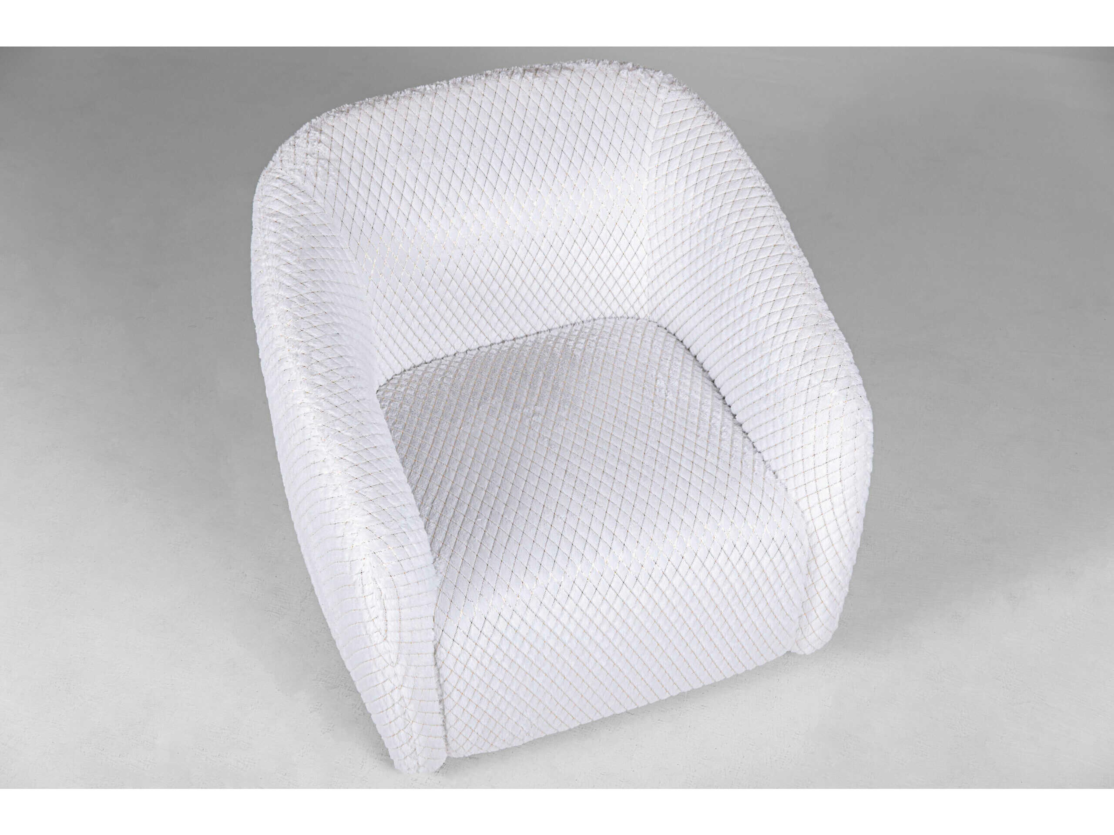 Infinity Furniture Import Stnde Swivel White Accent Chair