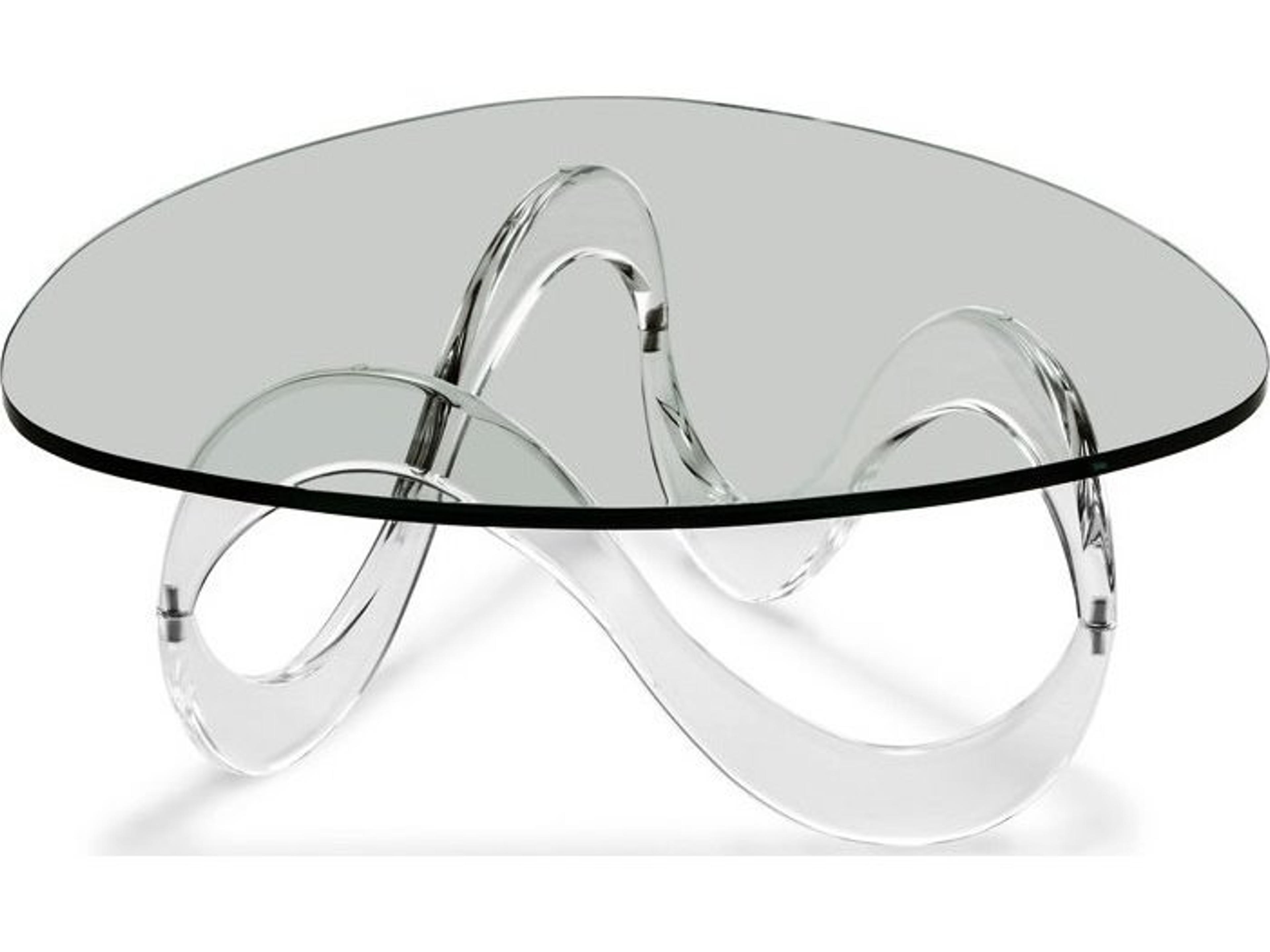 Interlude Home Clear Glass Coffee Table