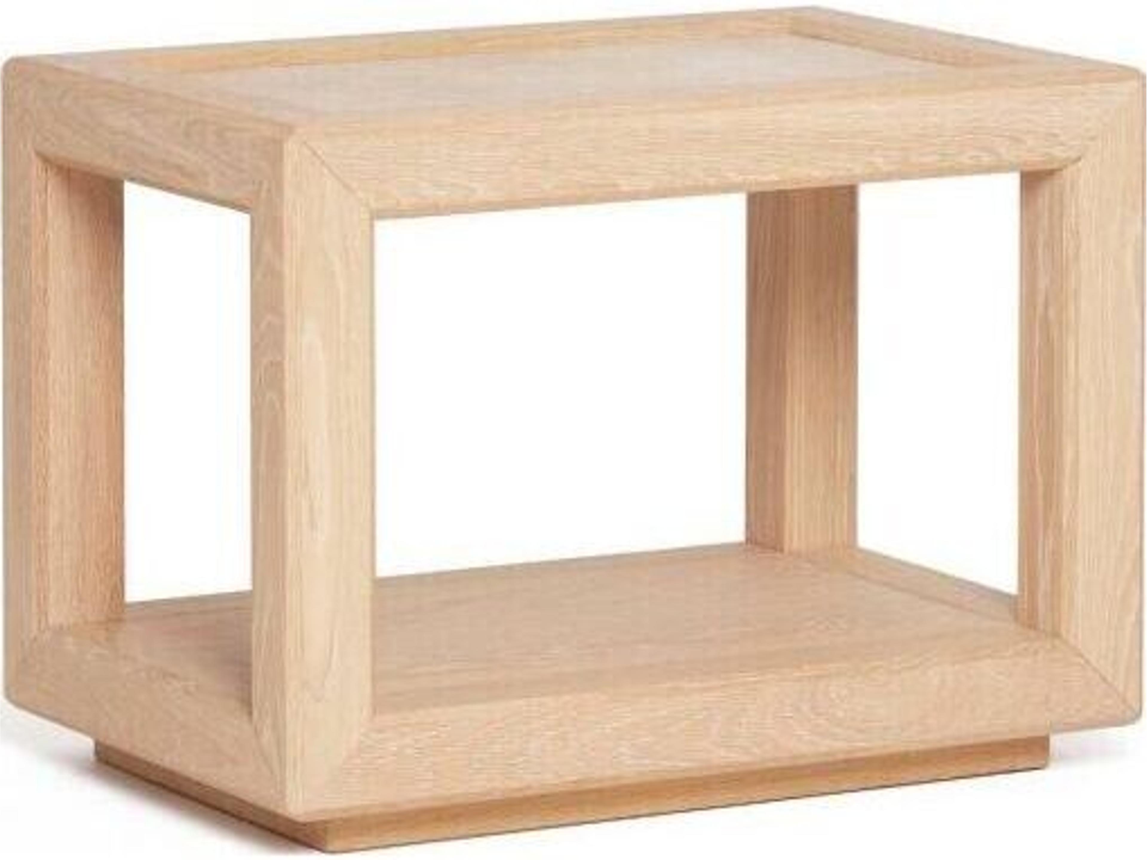 Walsh Rectangular Marble Saddle Honey End Table