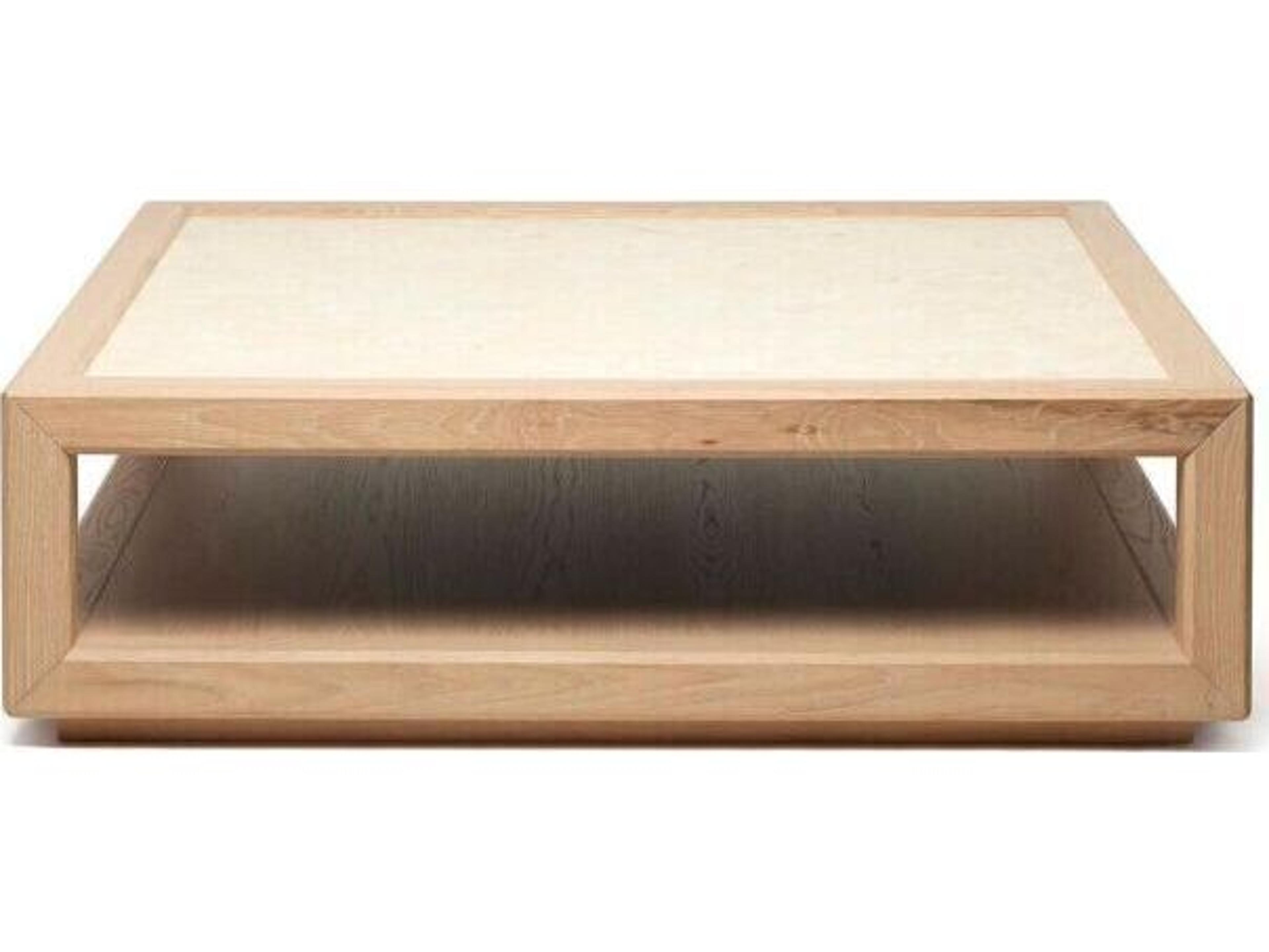 Interlude Home Walsh Square Marble Saddle Honey Coffee Table