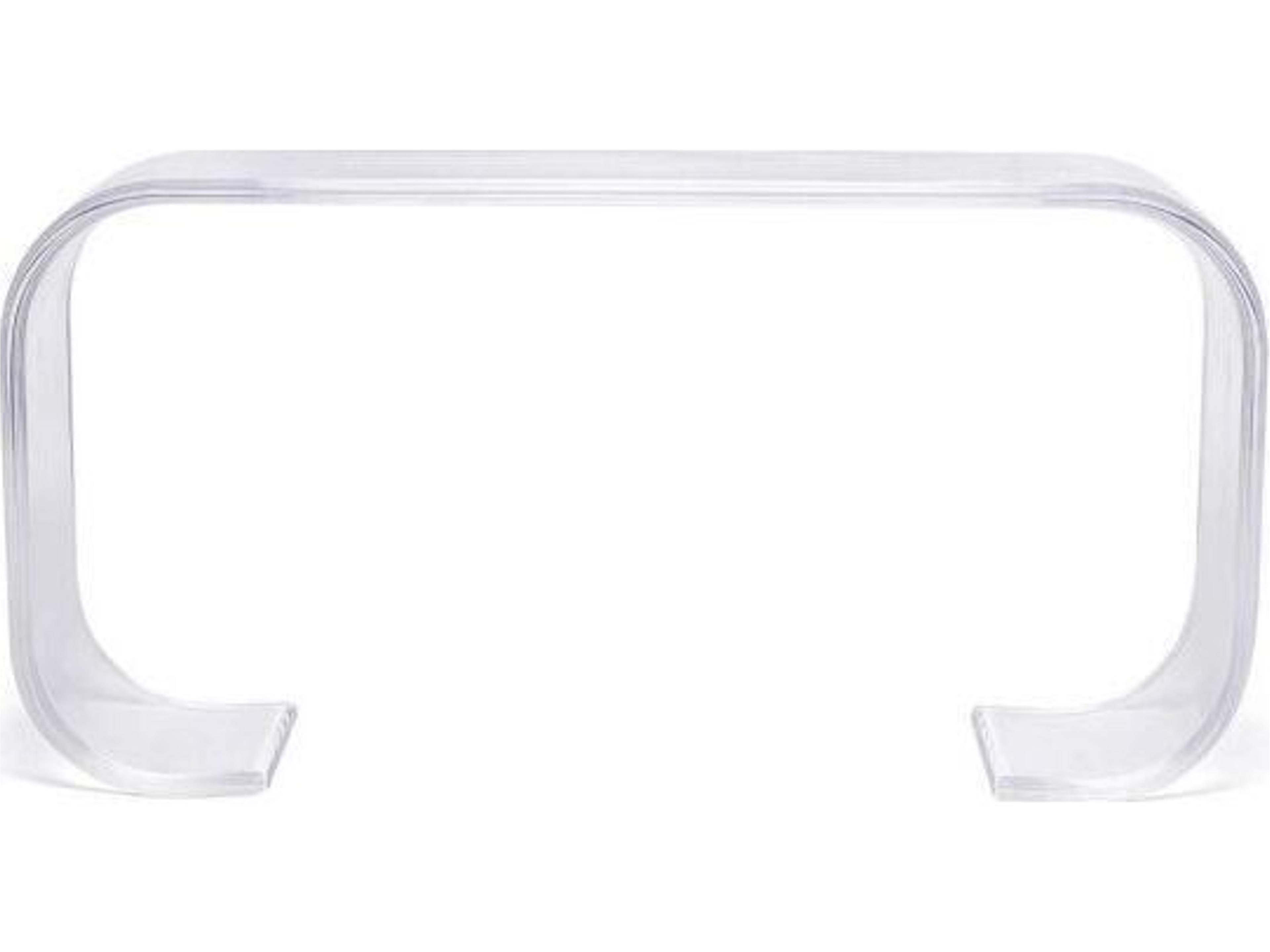 Interlude Home Chelsea Rectangular Acrylic Clear Console Table