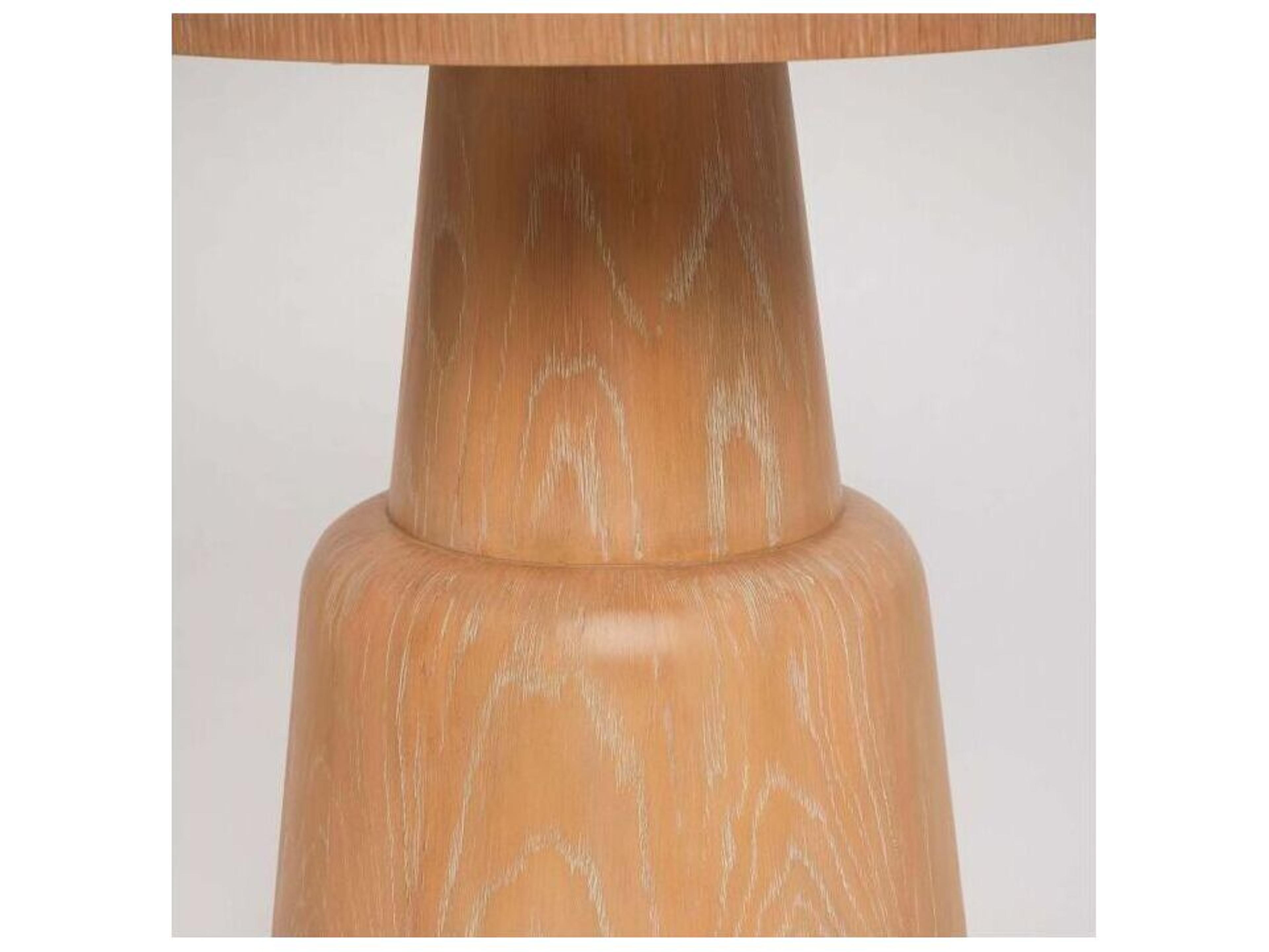 Interlude Home Graves Round Wood Saddle End Table