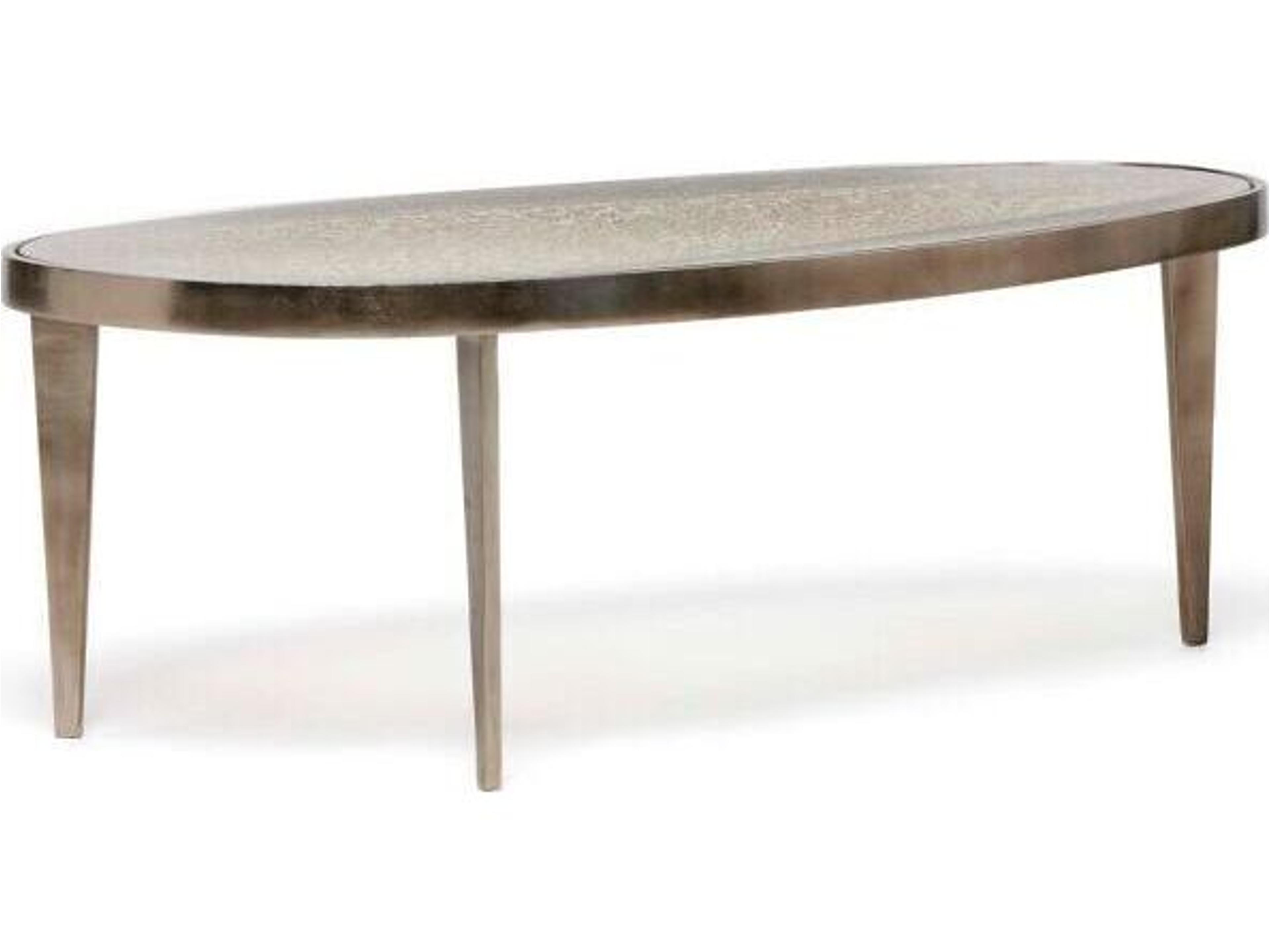 Jan Oval Glass Twilight Bronze Coffee Table