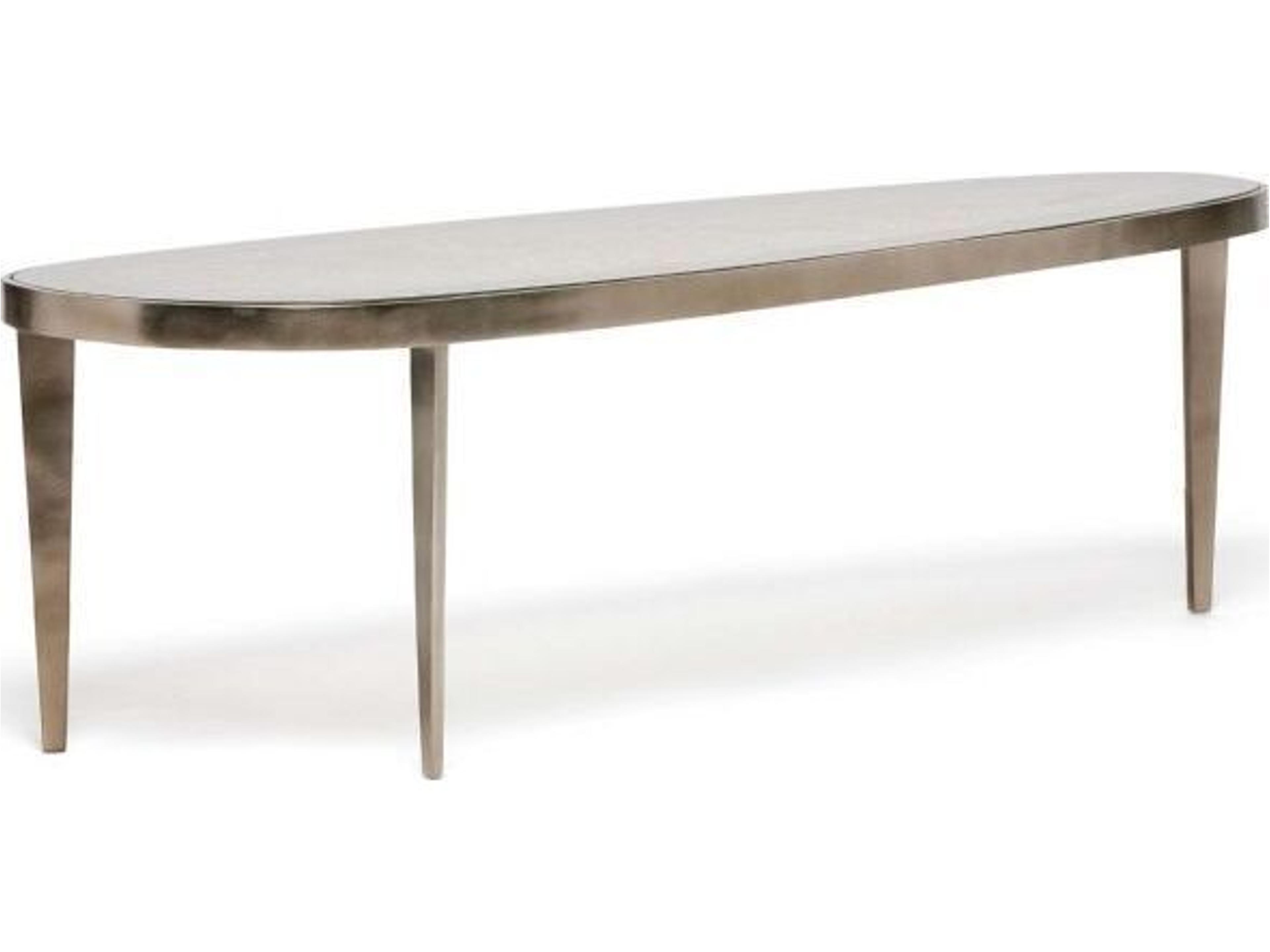 Jan Oval Glass Twilight Bronze Coffee Table