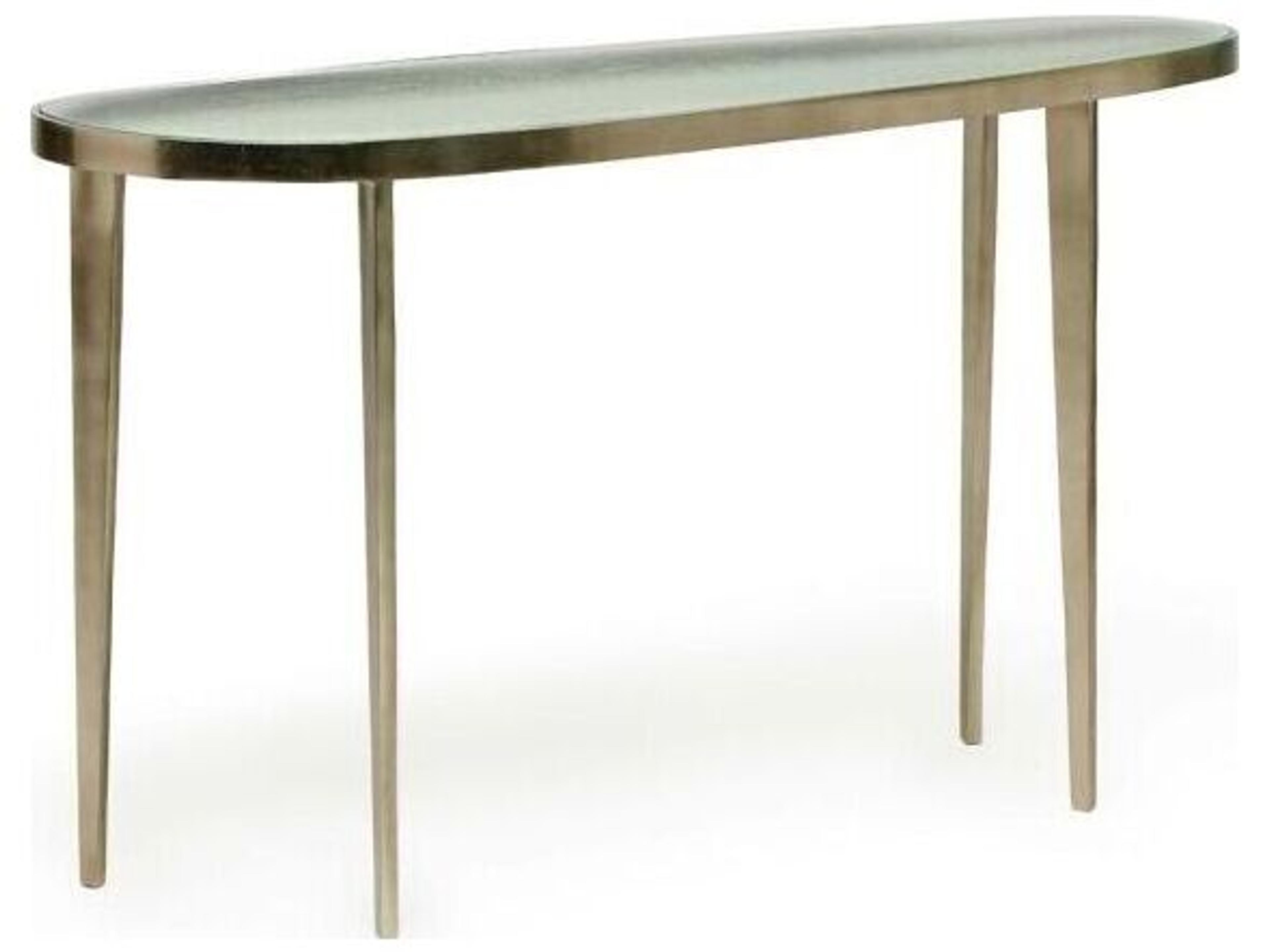 Jan Glass Champagne Taupe Grey Console Table