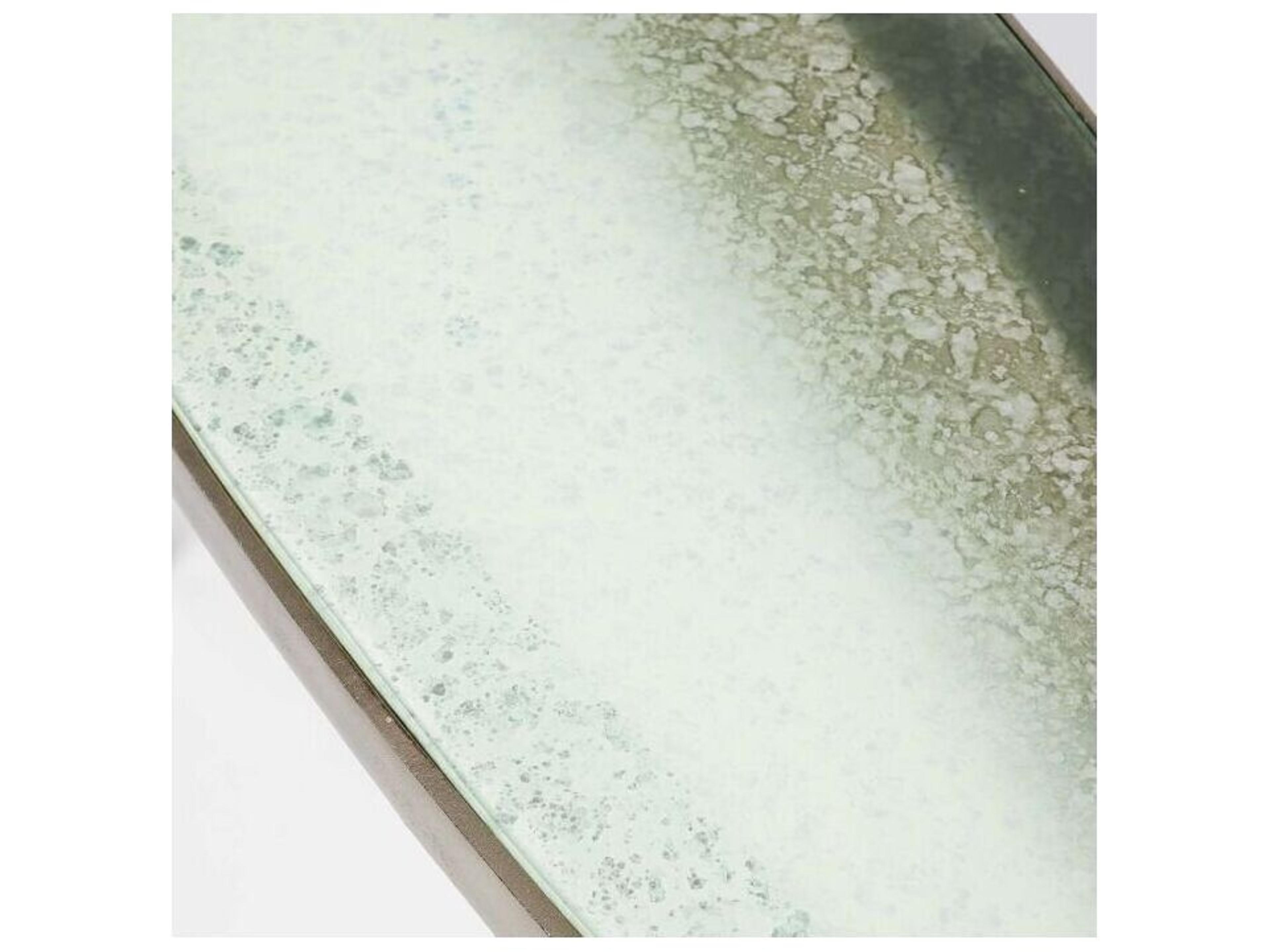 Interlude Home Jan Glass Champagne Taupe Grey Console Table