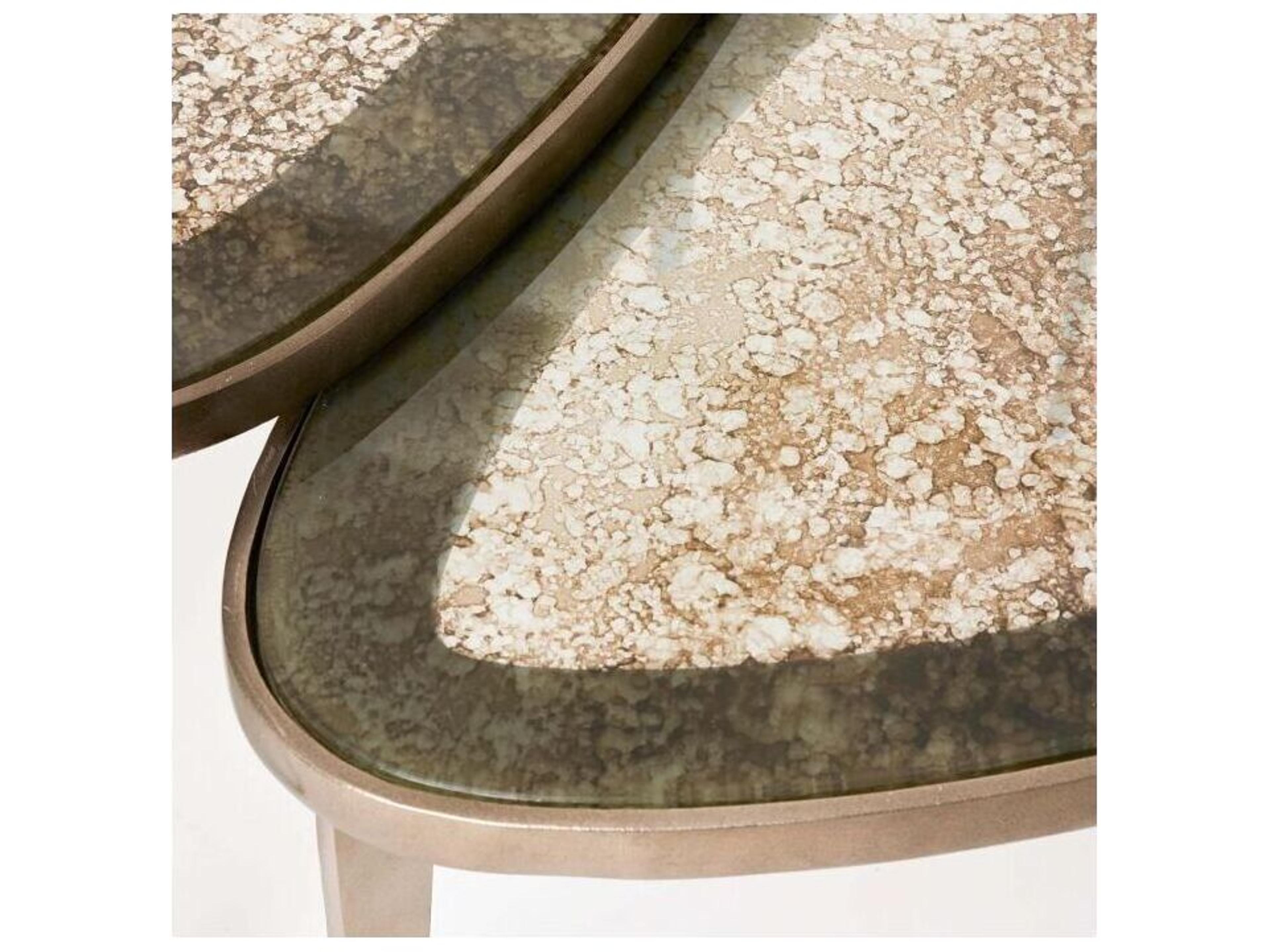 Interlude Home Jan Glass Twilight Bronze Coffee Table