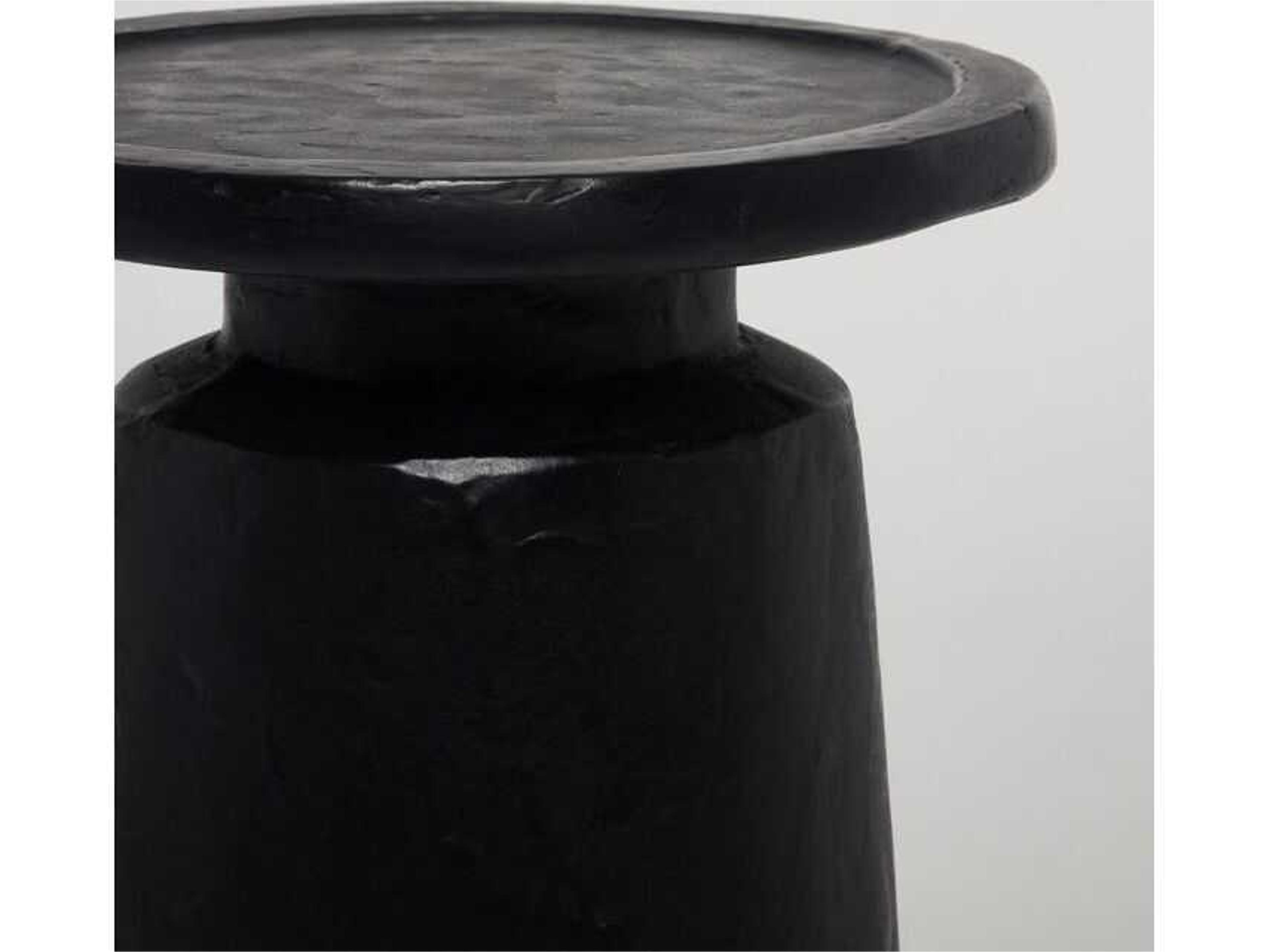 Interlude Home Malone Round Concrete End Table