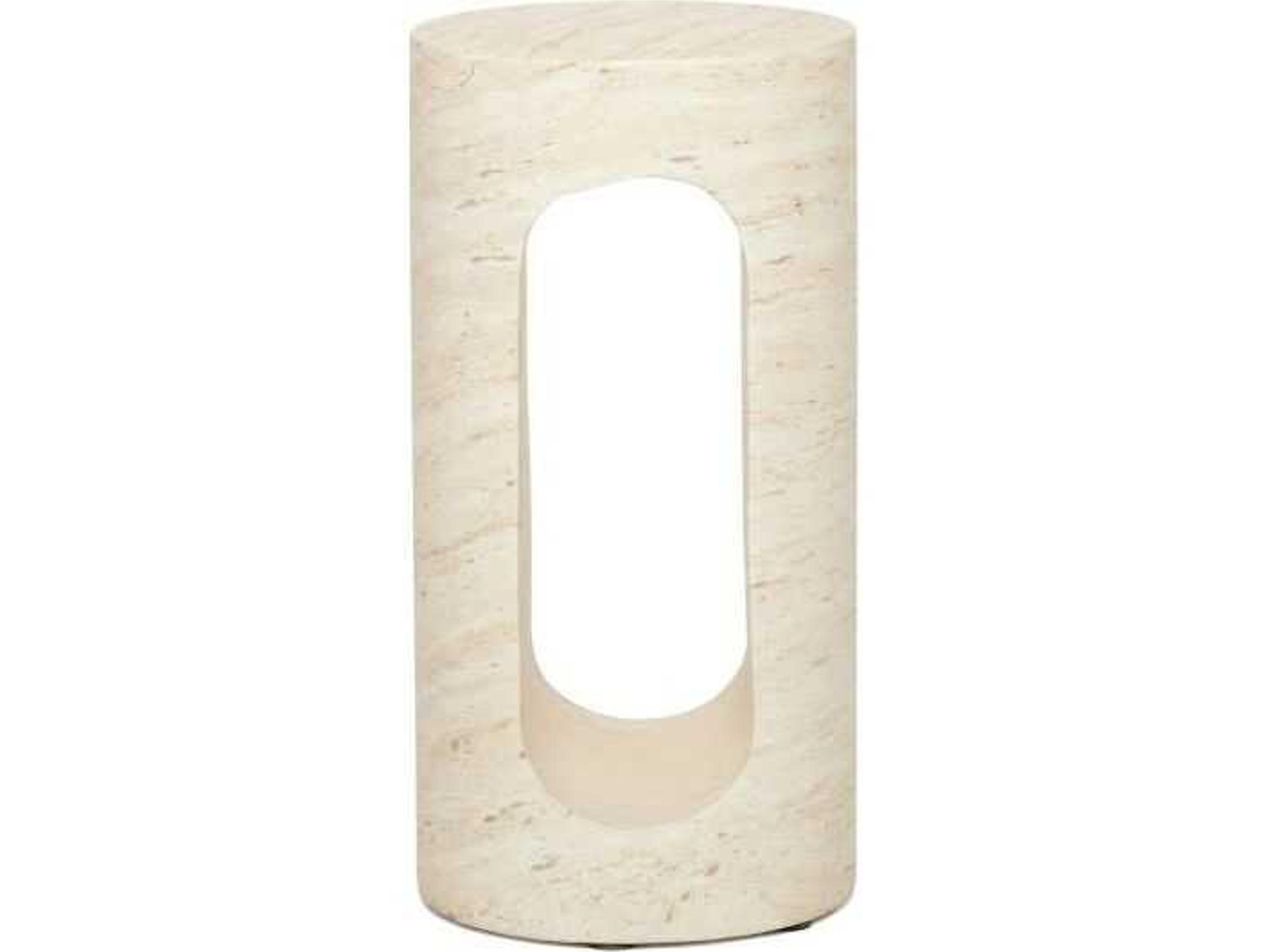 Interlude Home Wesley Round Faux Marble End Table