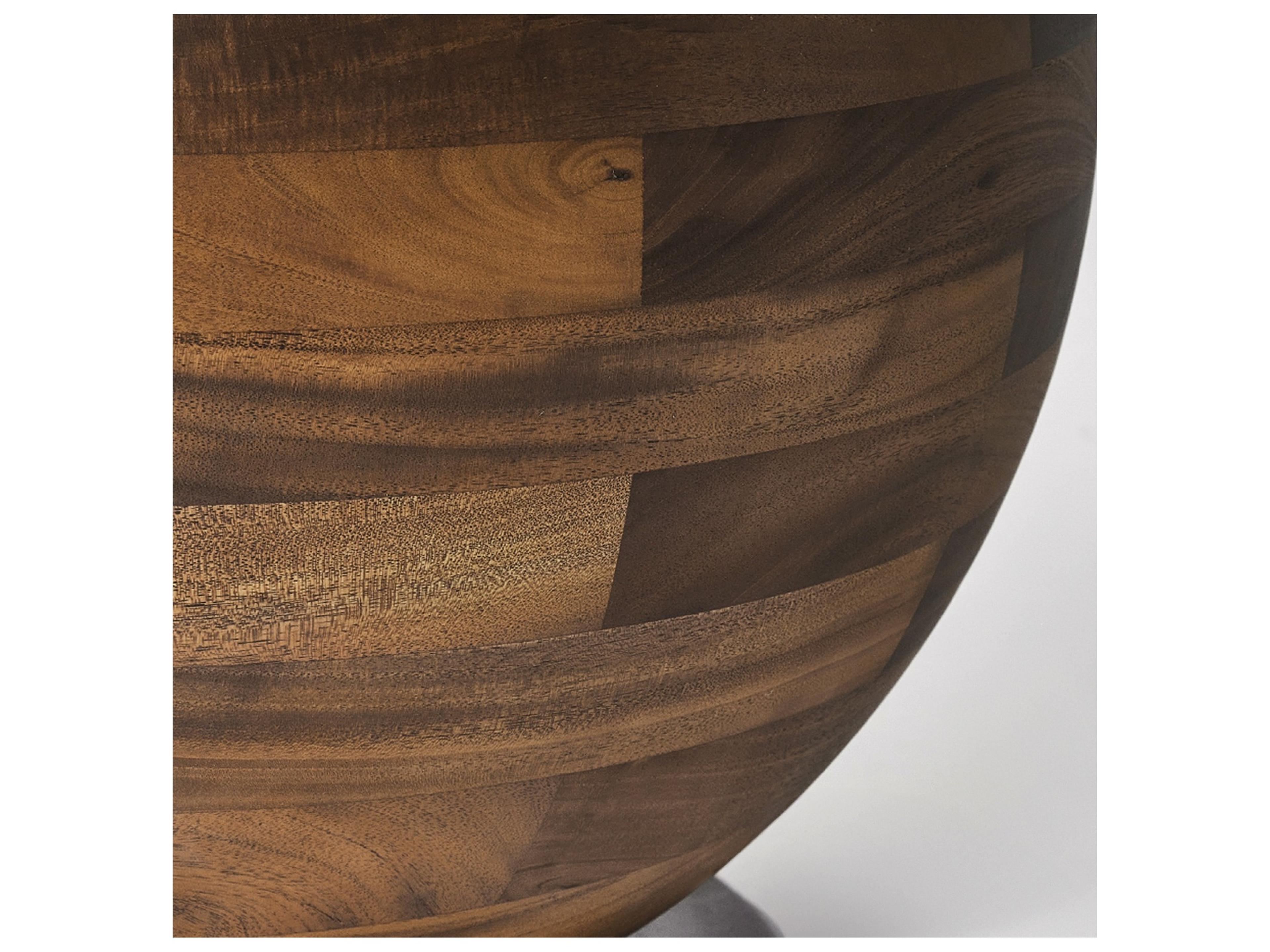 Interlude Home Carter Round Wood Classic Walnut Deep Bronze Dining Table