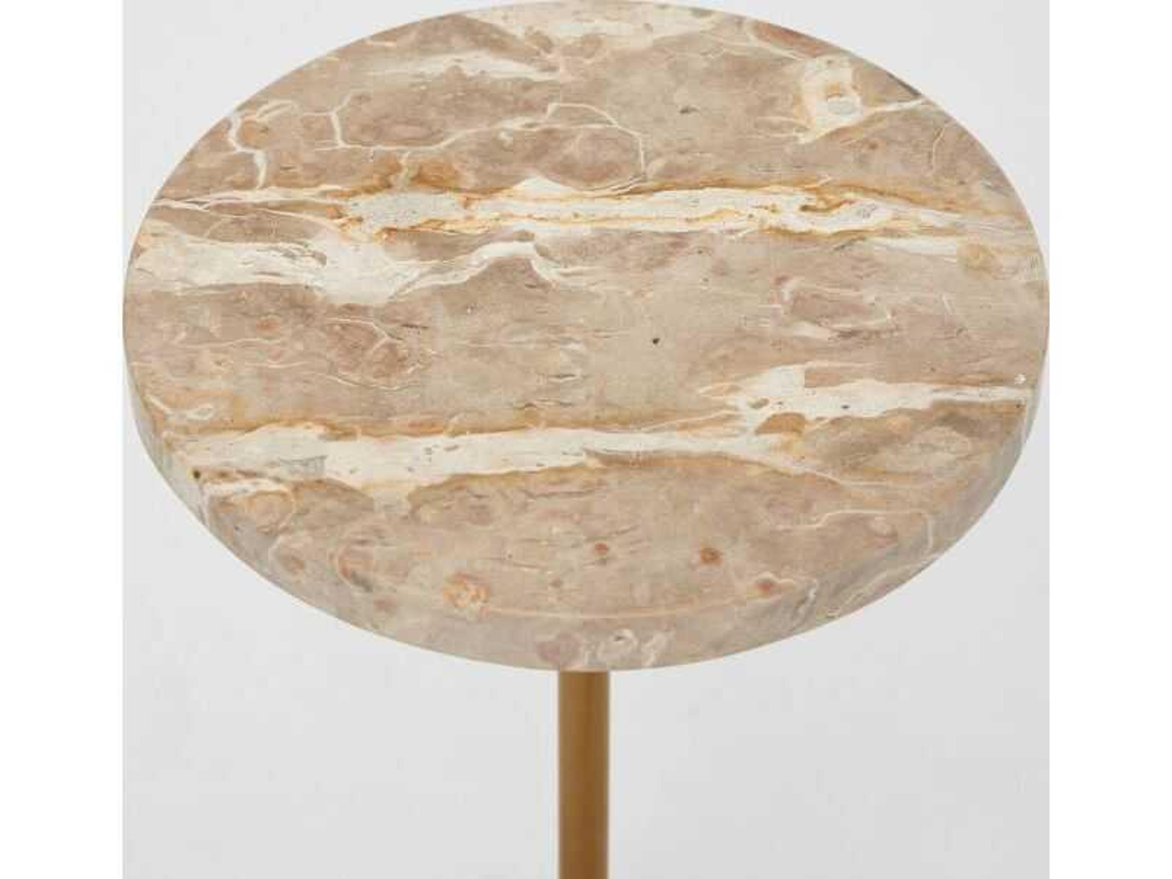 Interlude Home York Round Marble End Table