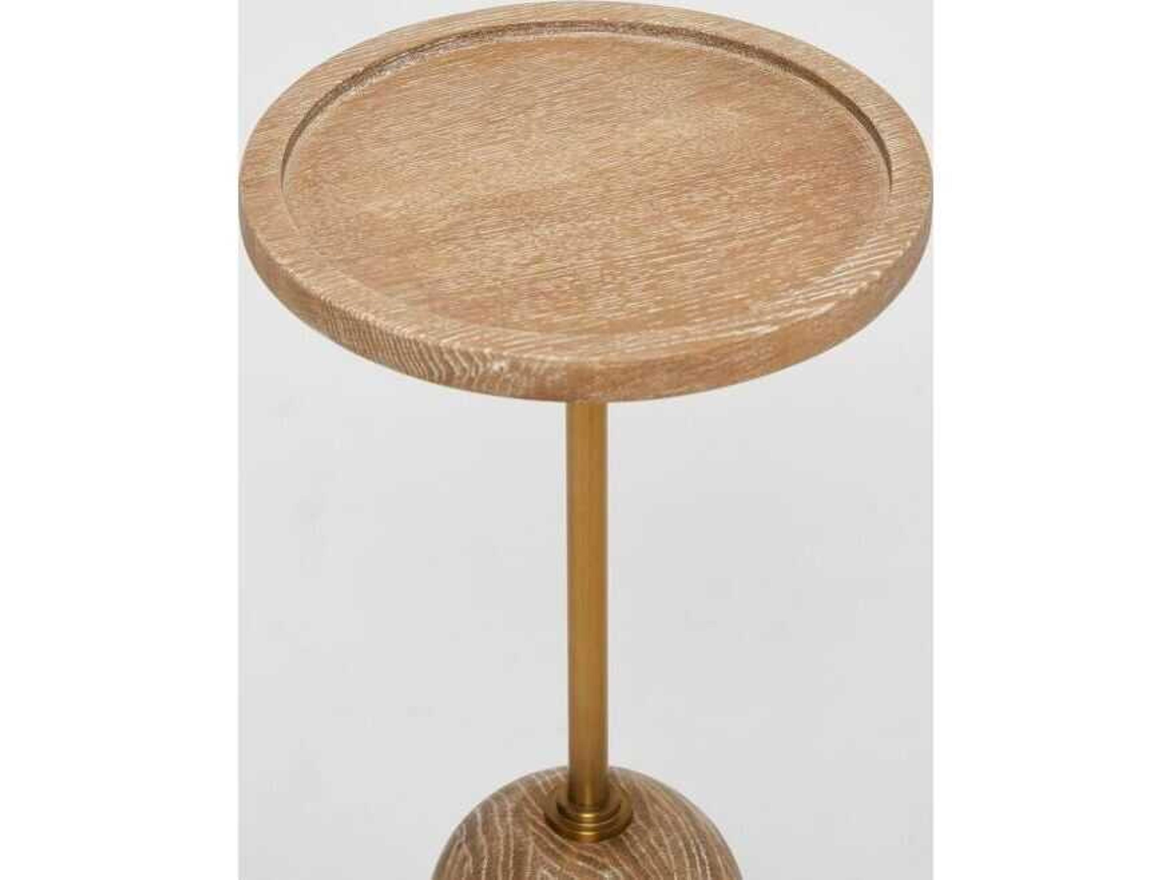 Interlude Home Ewen Round Wood End Table