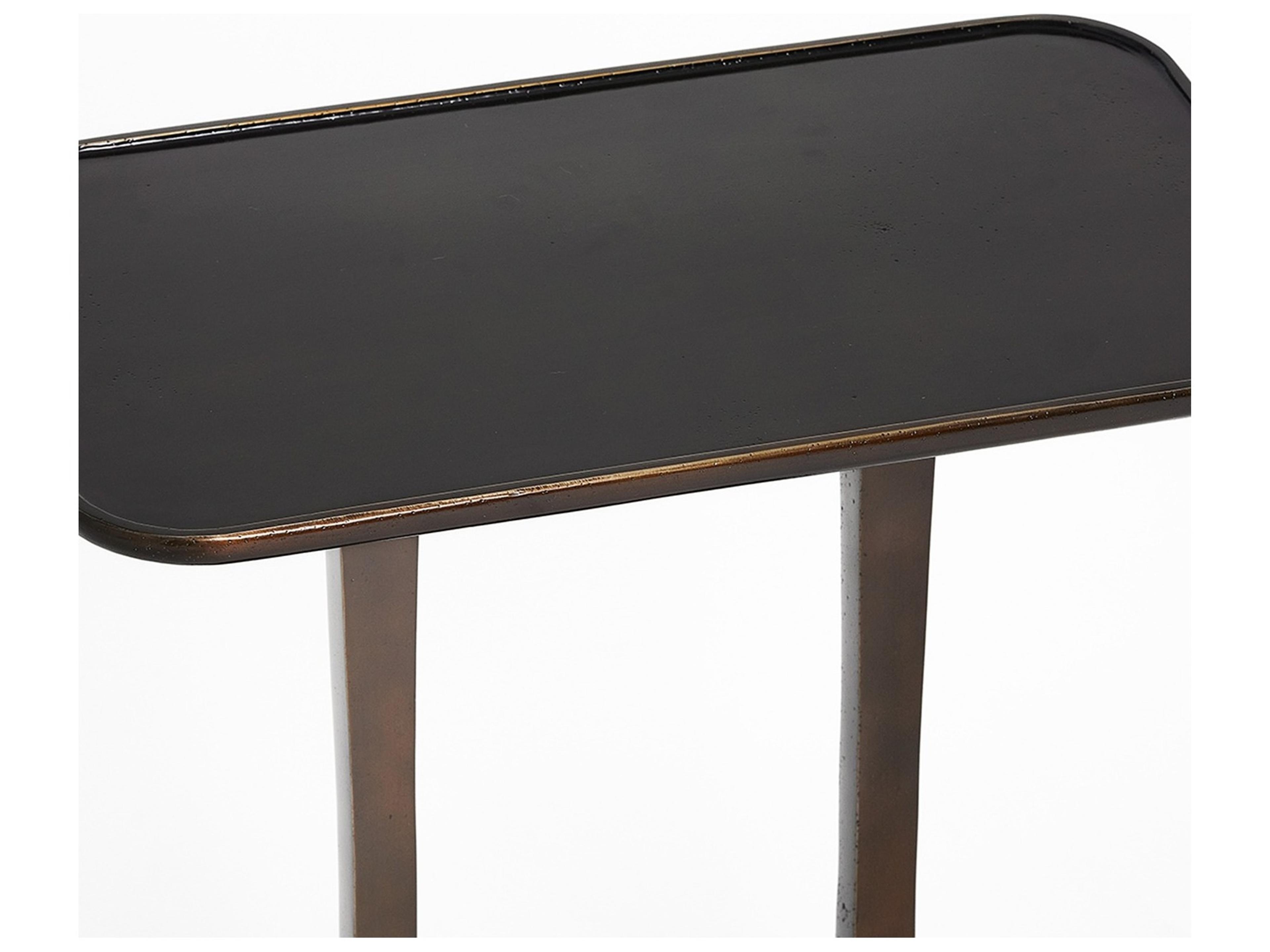 Interlude Home Axel Rectangular Metal Deep Bronze End Table