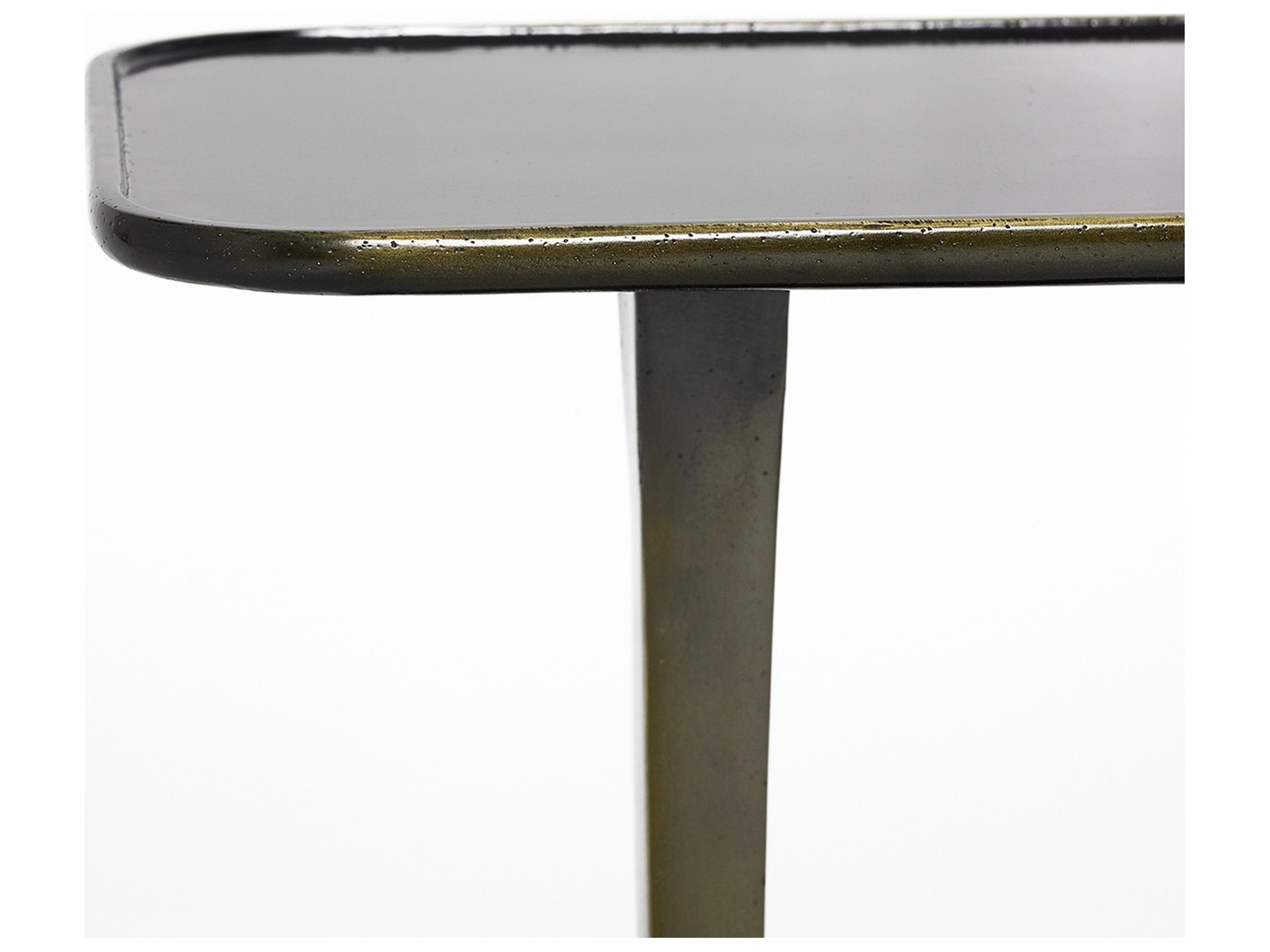 Interlude Home Axel Rectangular Metal Deep Bronze End Table