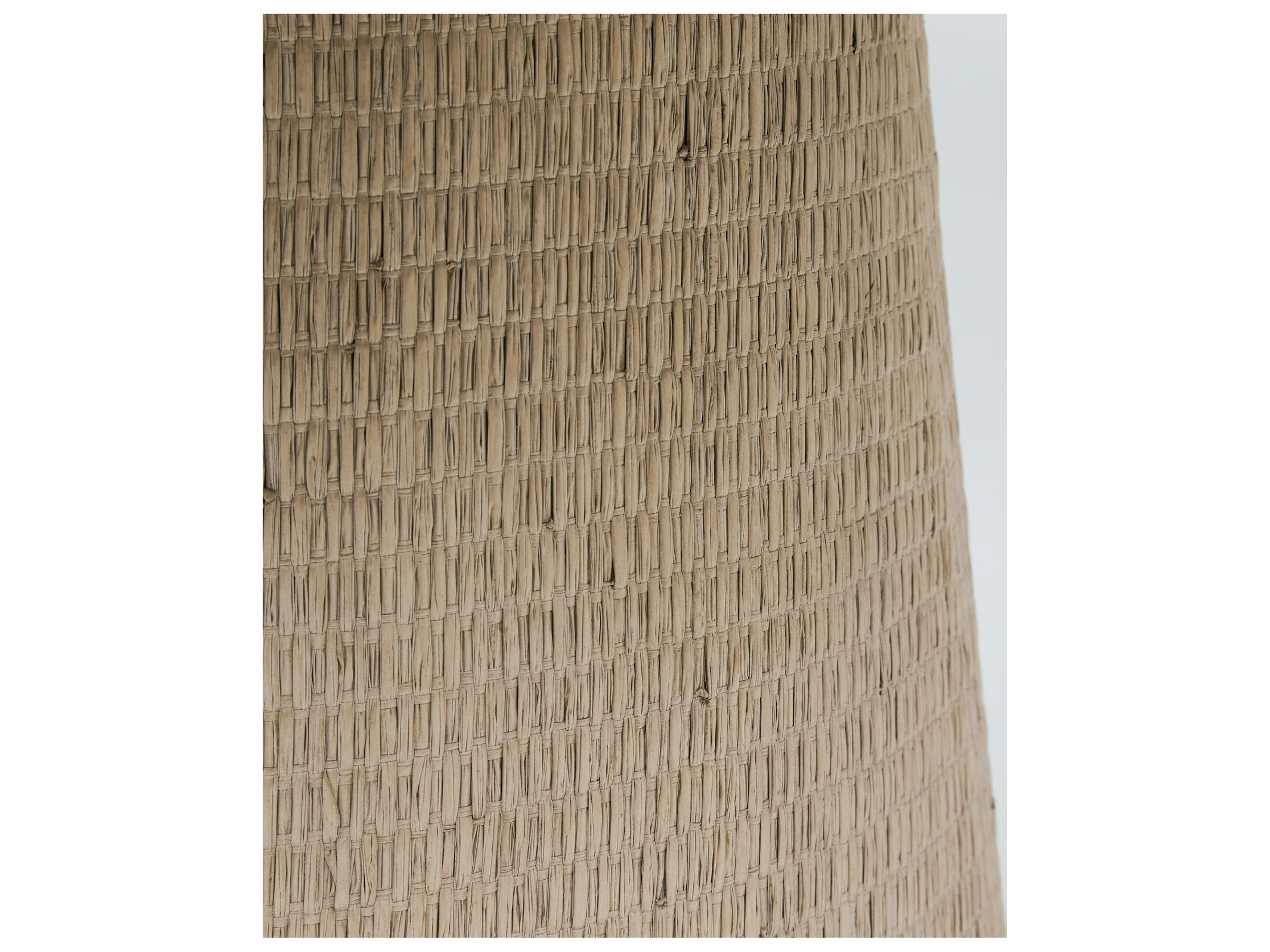 Interlude Home Harperly Round Wood Washed Taupe Satin Aged Bronze Dining Table