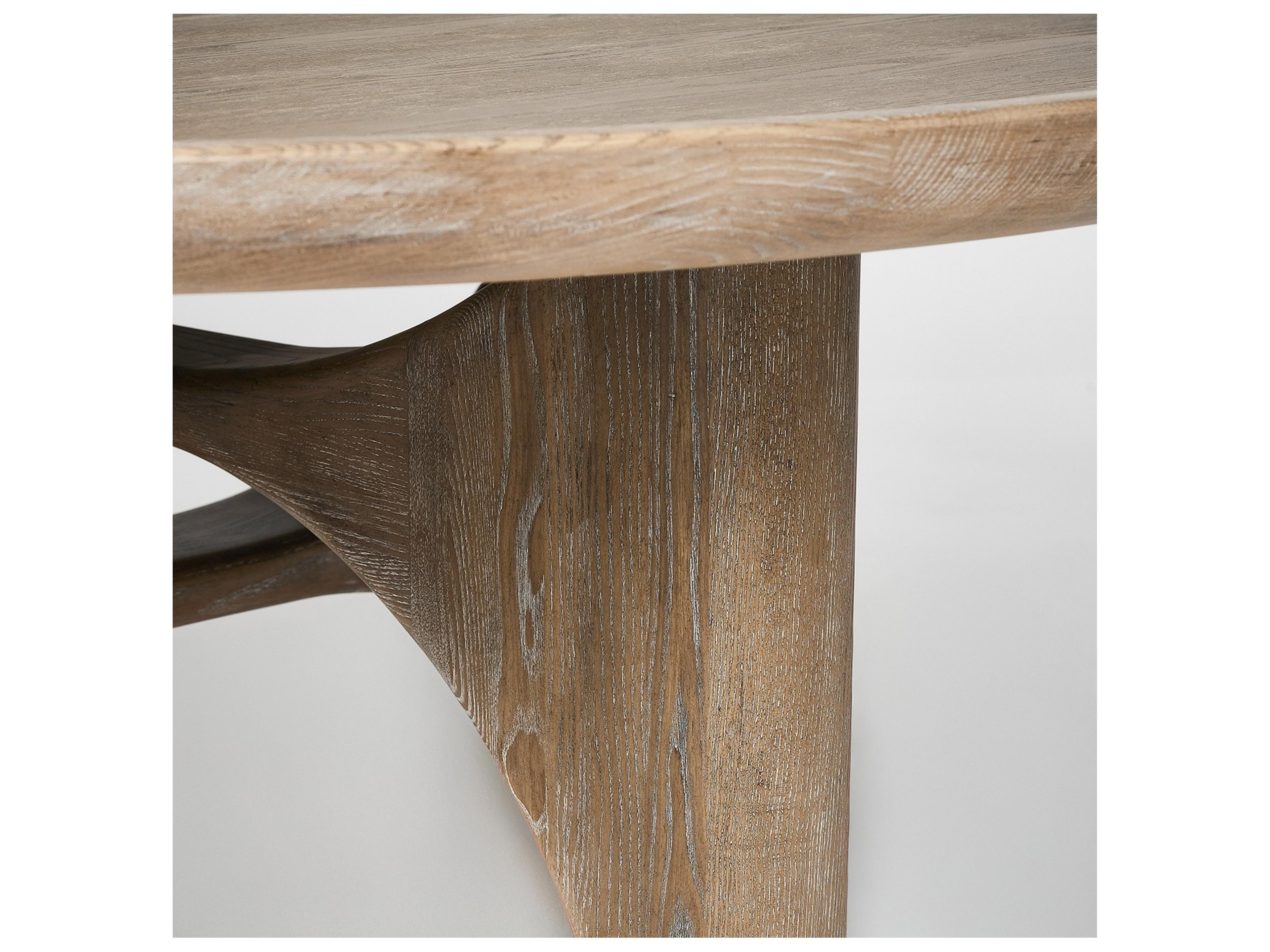 Interlude Home Adel Round Wood Autumn Brown Coffee Table