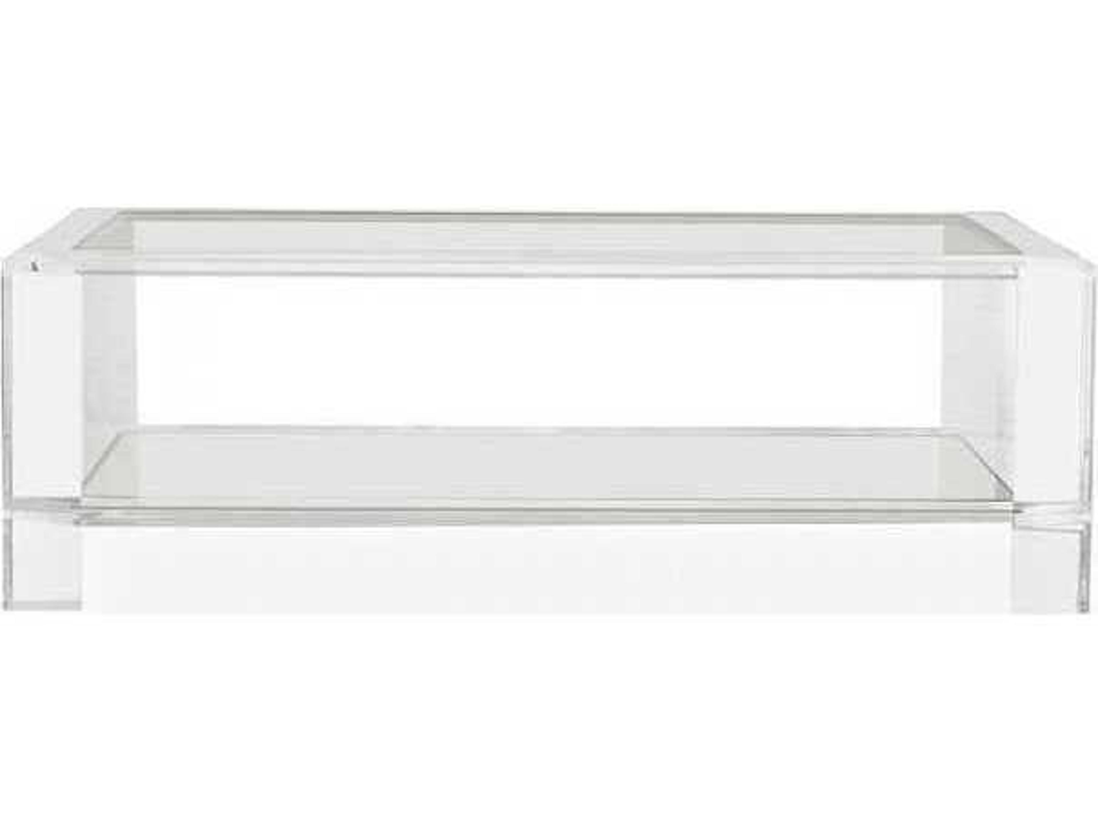 Interlude Home Rectangular Clear Glass Coffee Table