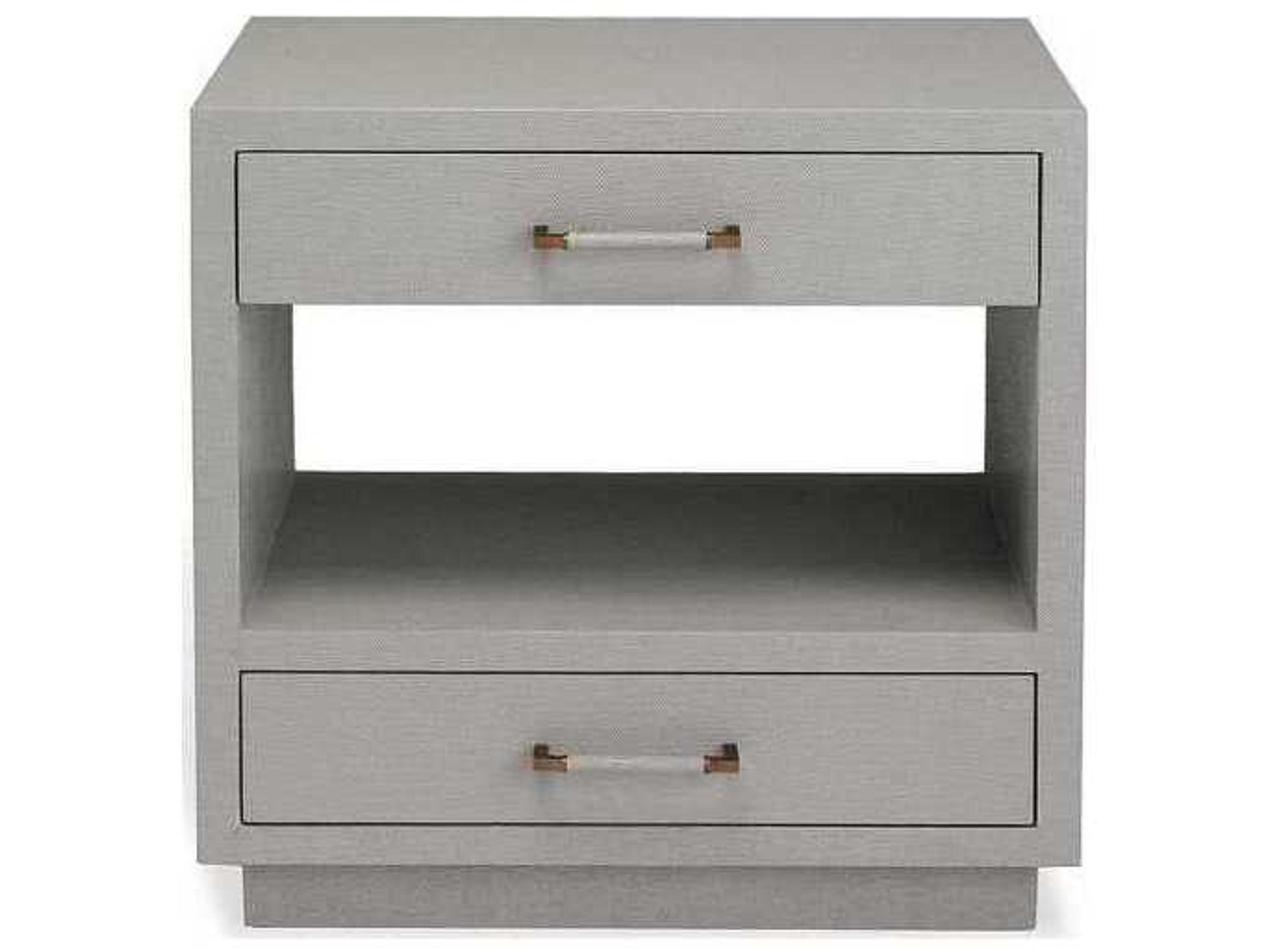 Interlude Home 2-Drawers Gray Chest Nightstand