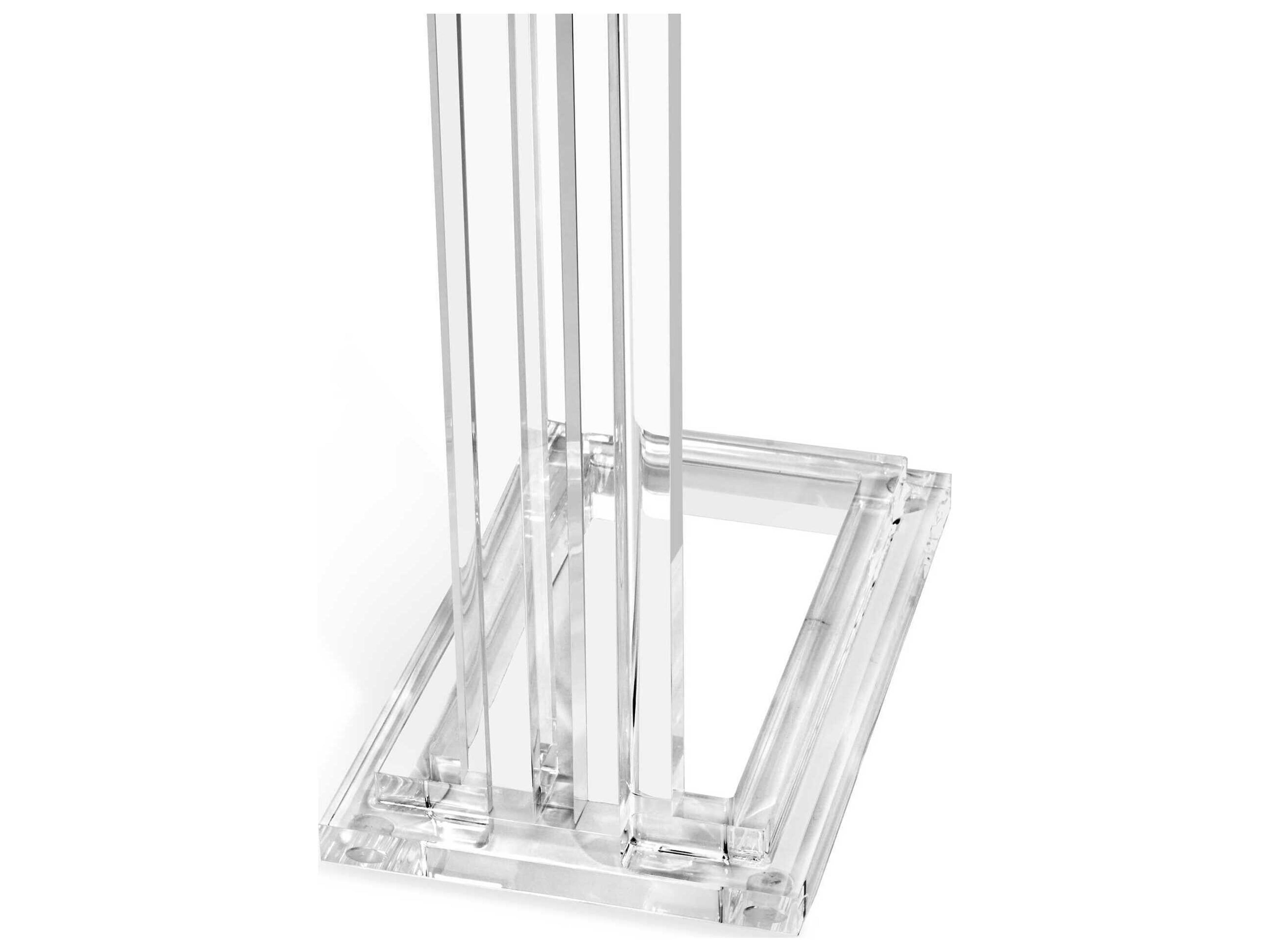 Interlude Home Elle Rectangular Clear Crystal Glass End Table