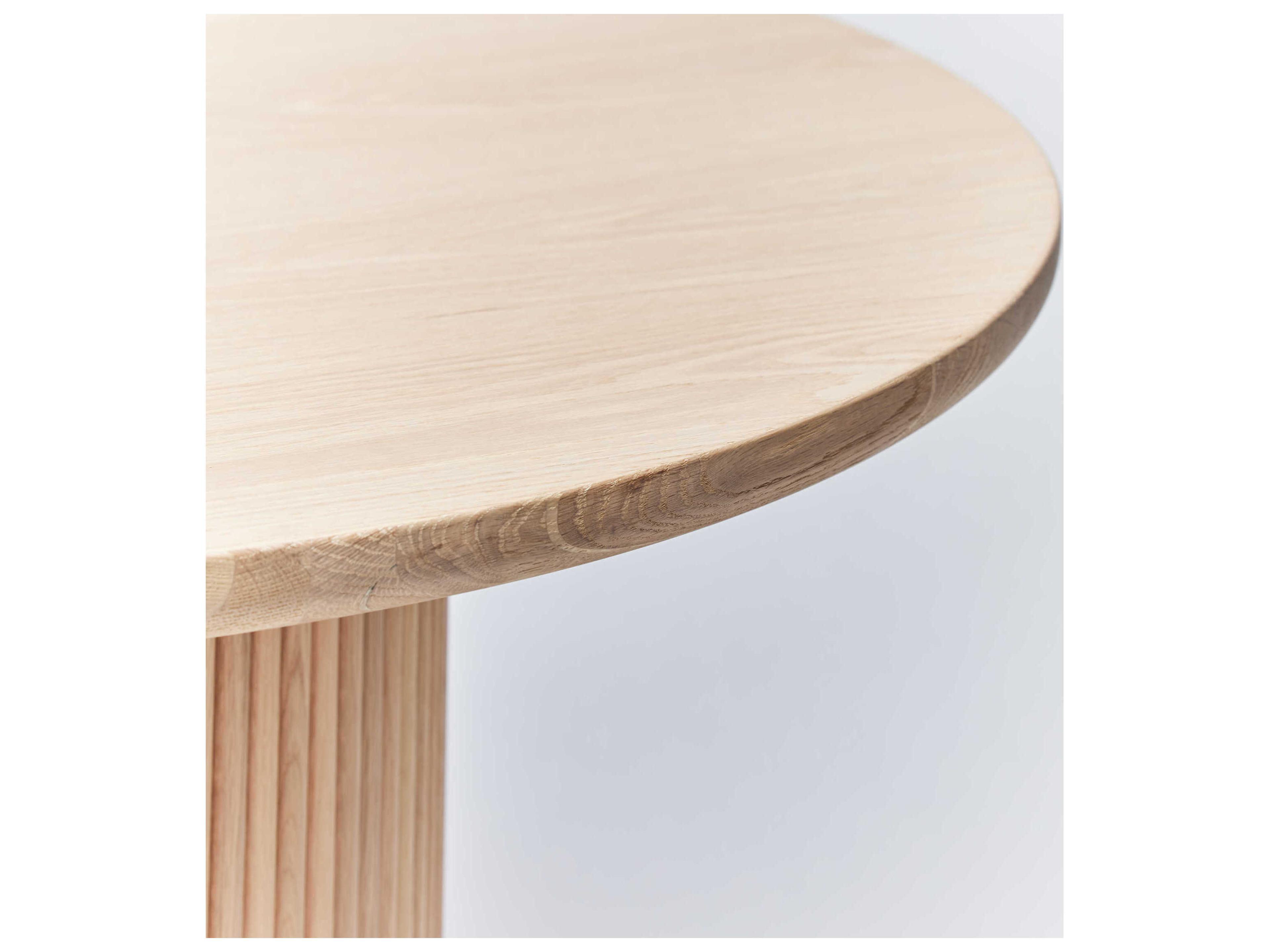 Interlude Home Laurel Round Wood Saddle Dining Table