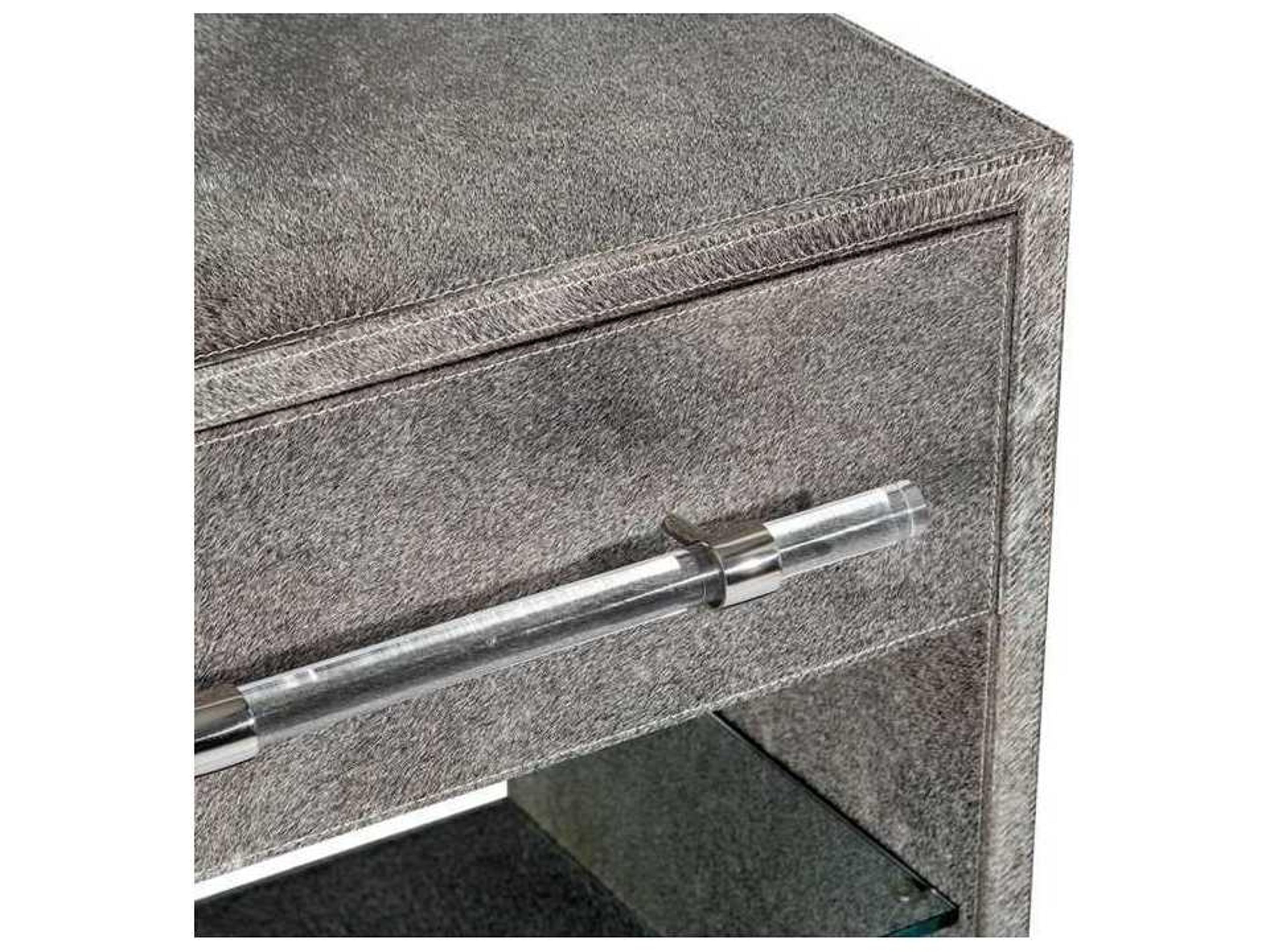 Interlude Home 1-Drawer Gray Chest Nightstand