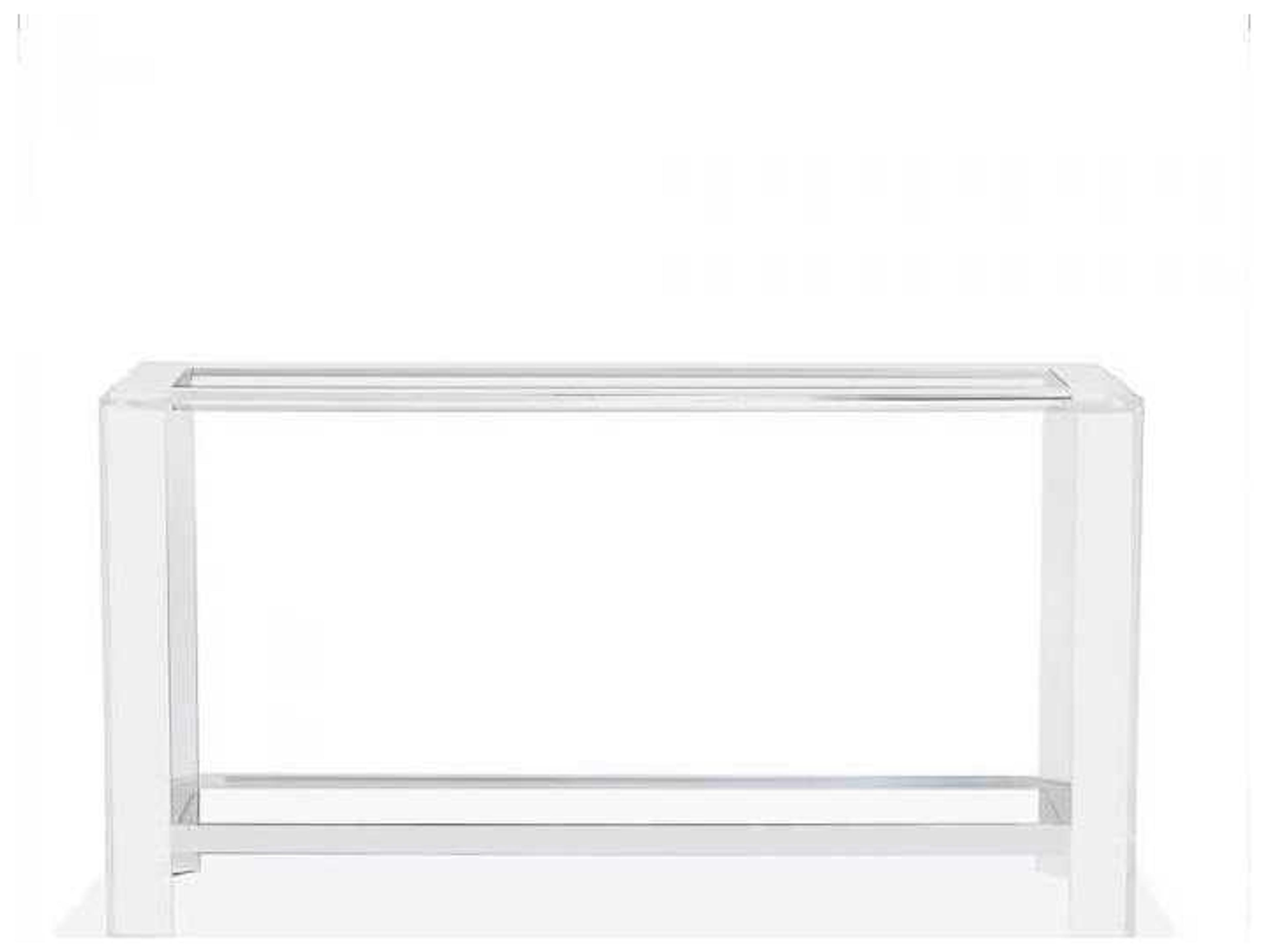 Interlude Home Rectangular Clear Glass Console Table