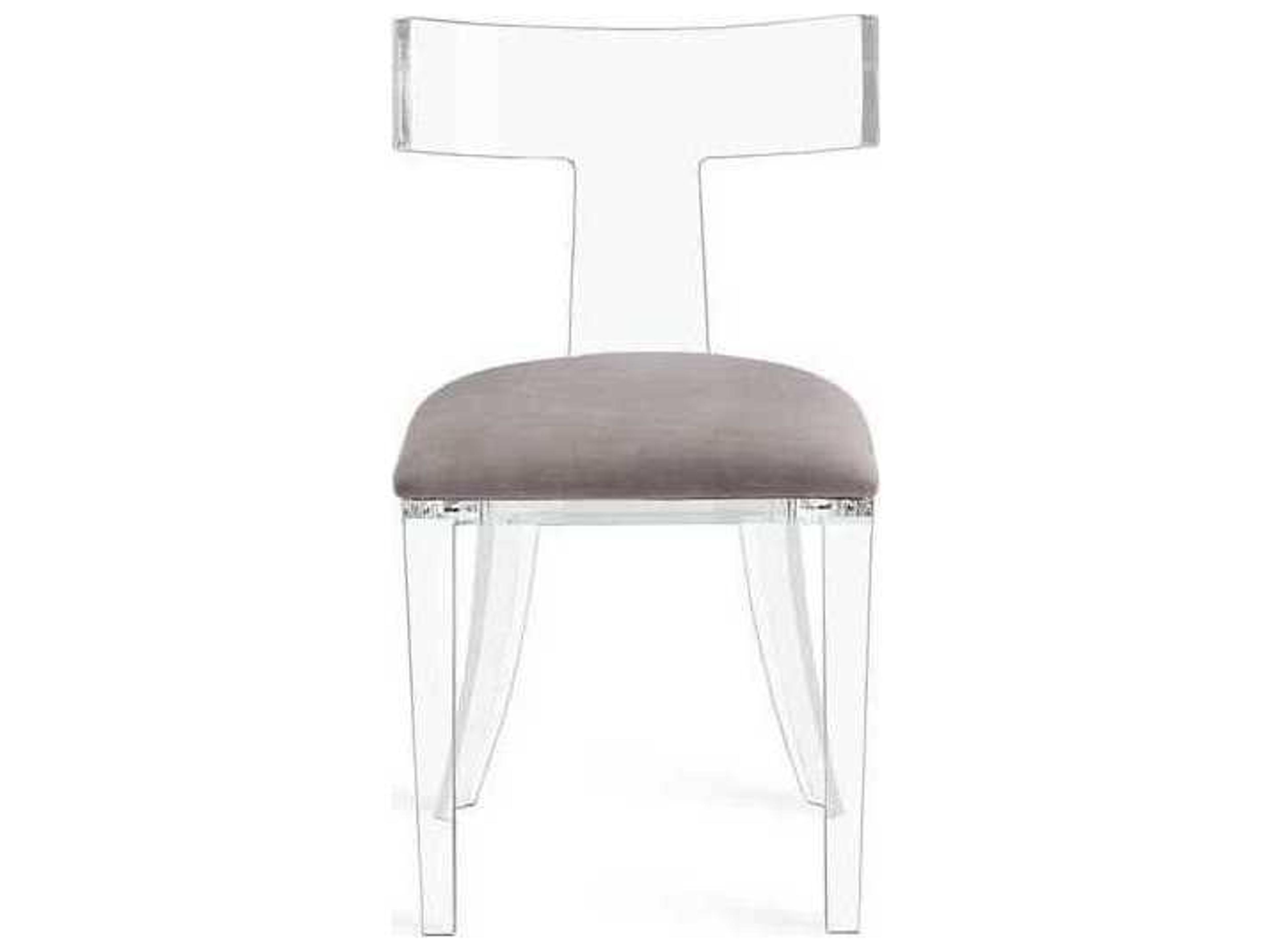 Interlude Home Tristan Clear Upholstered Side Dining Chair