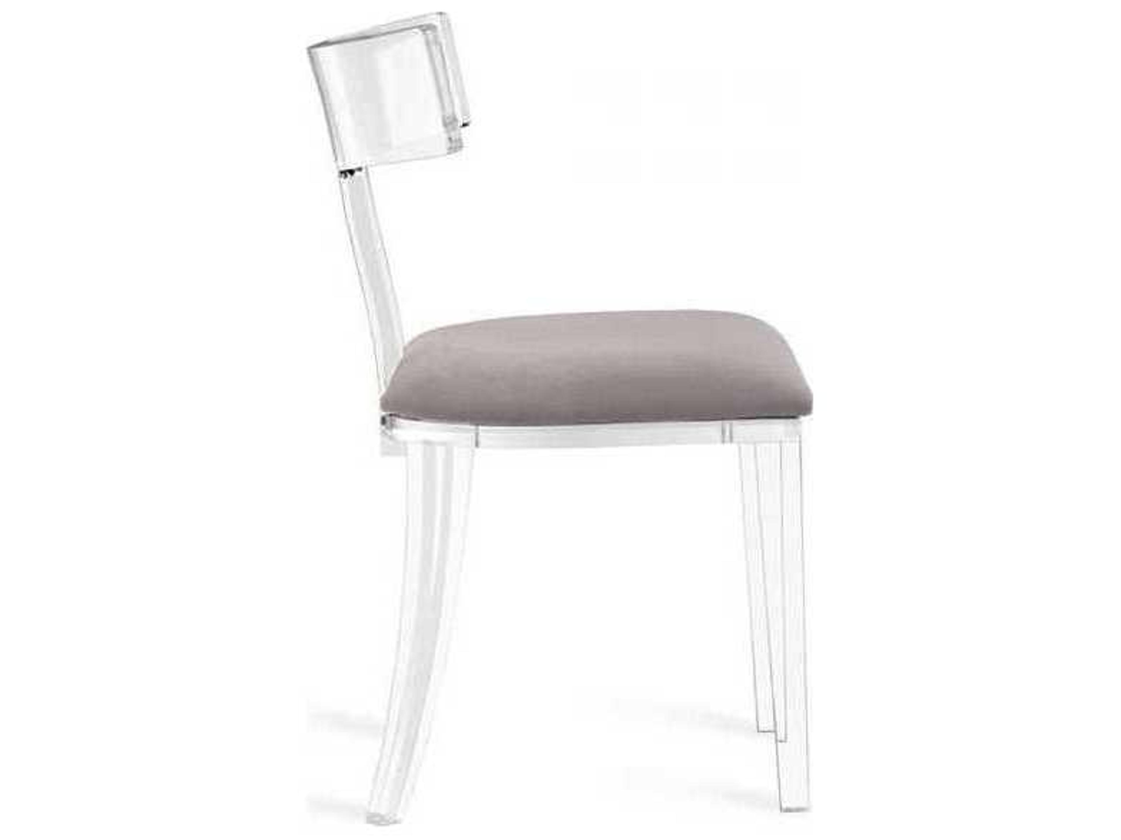 Interlude Home Tristan Clear Upholstered Side Dining Chair