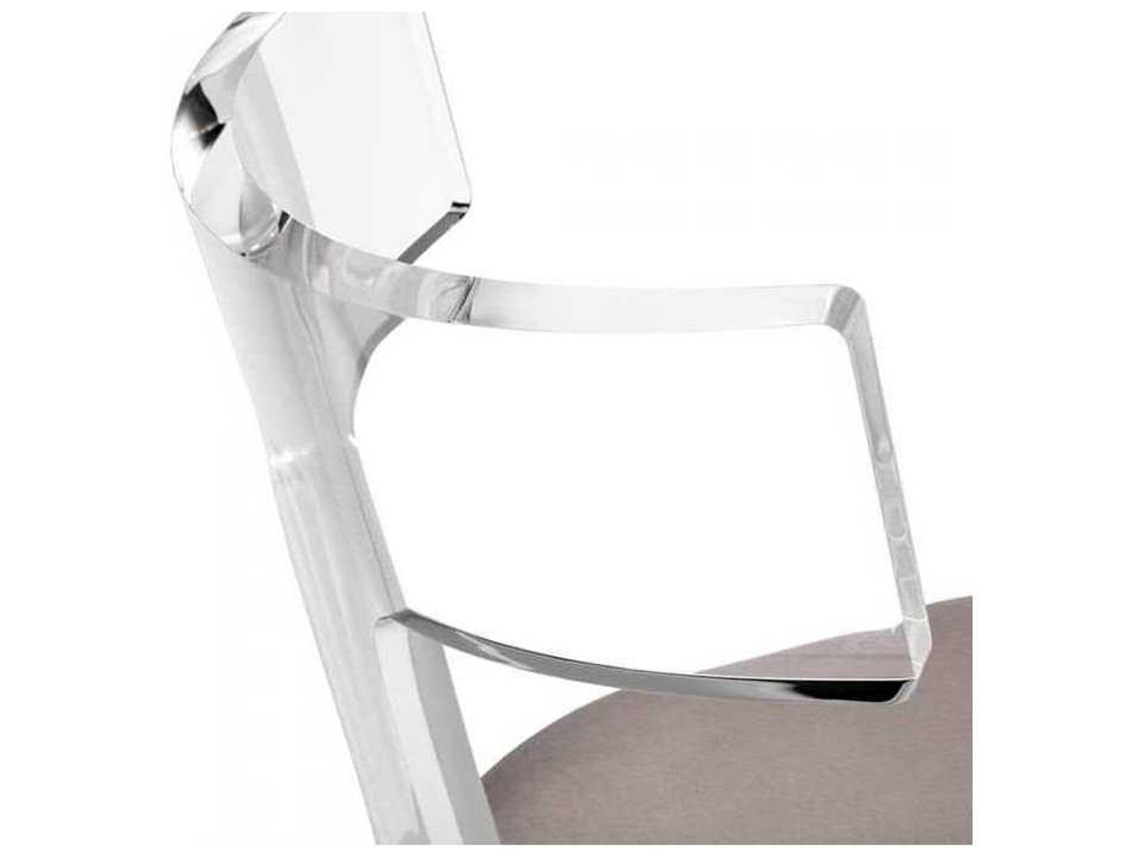 Interlude Home Tristan Clear Upholstered Side Dining Chair