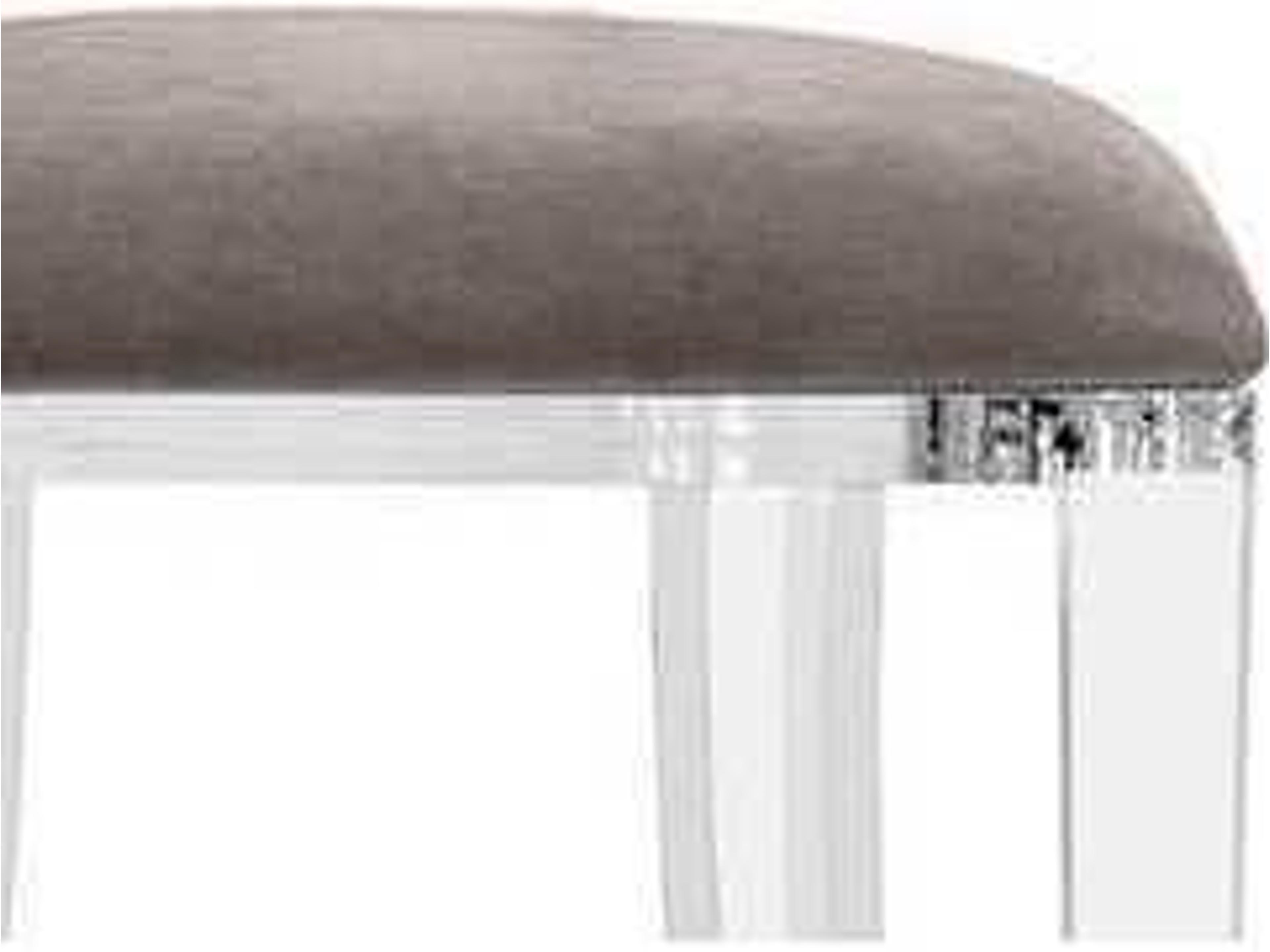 Interlude Home Tristan Upholstered Clear Nimbus Grey Counter Stool