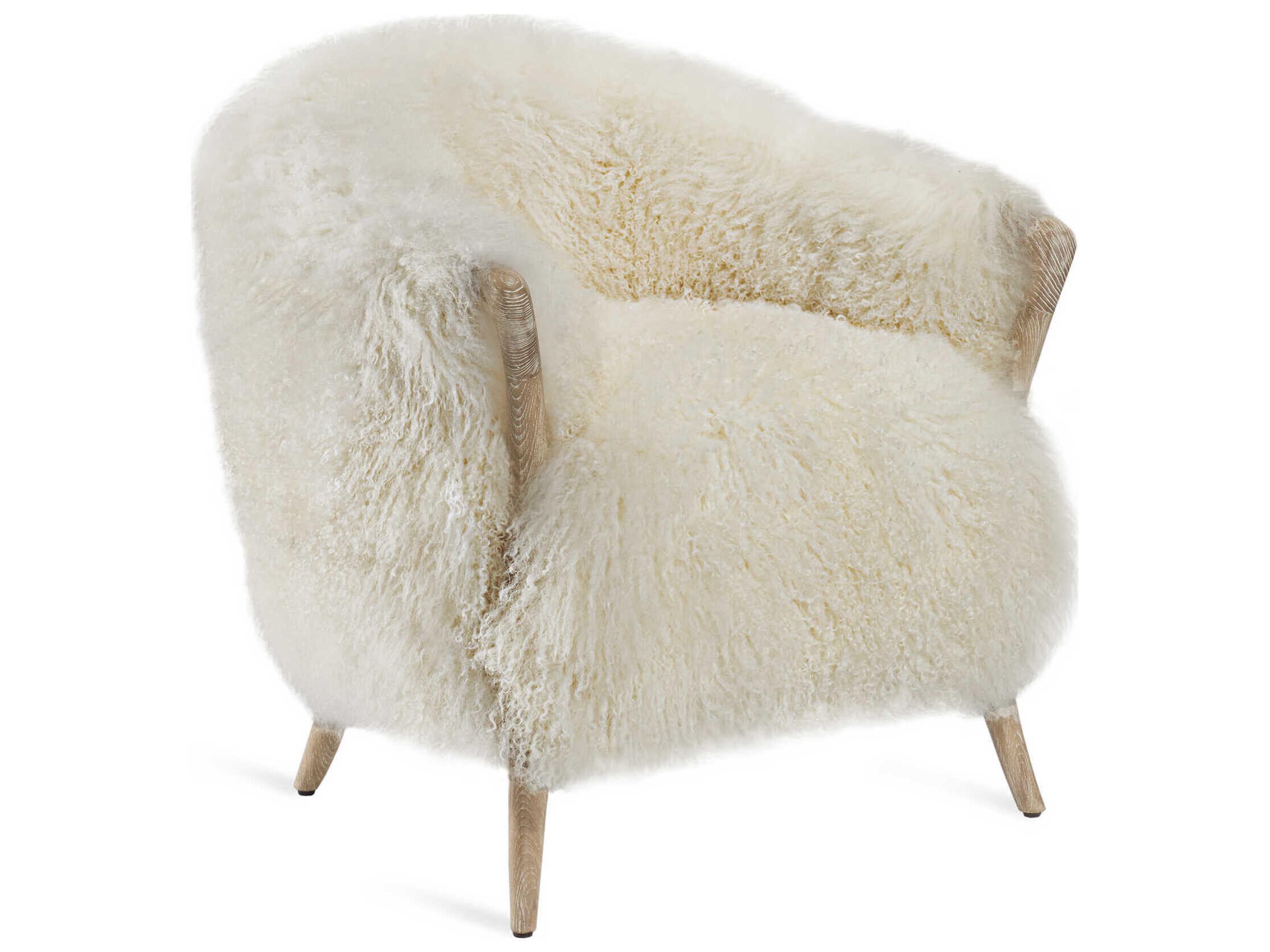 Ilaria Fur Brown Accent Chair