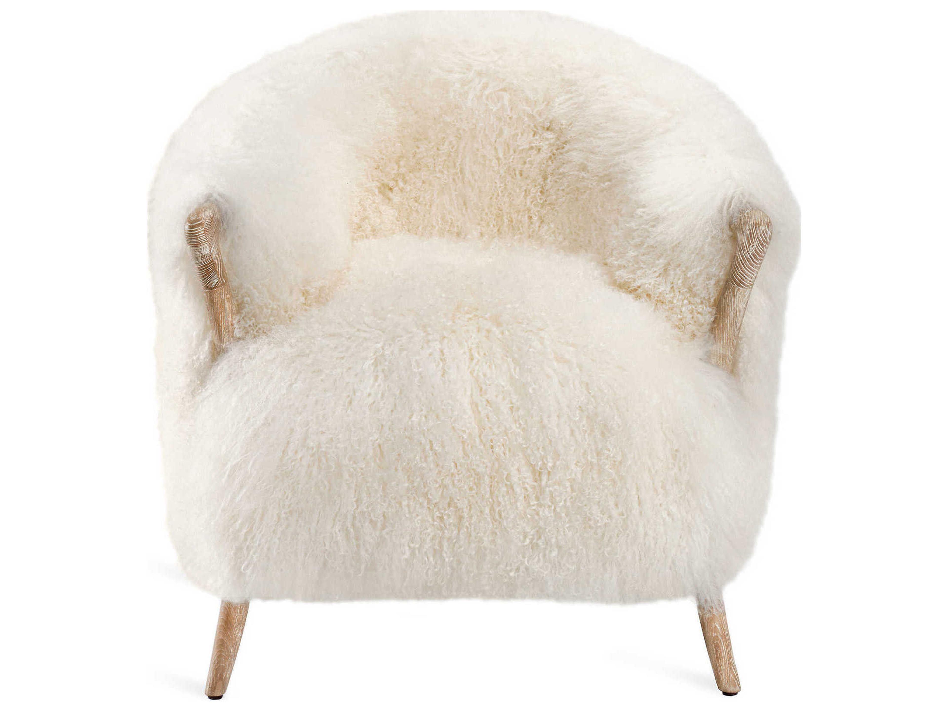 Interlude Home Ilaria Fur Brown Accent Chair