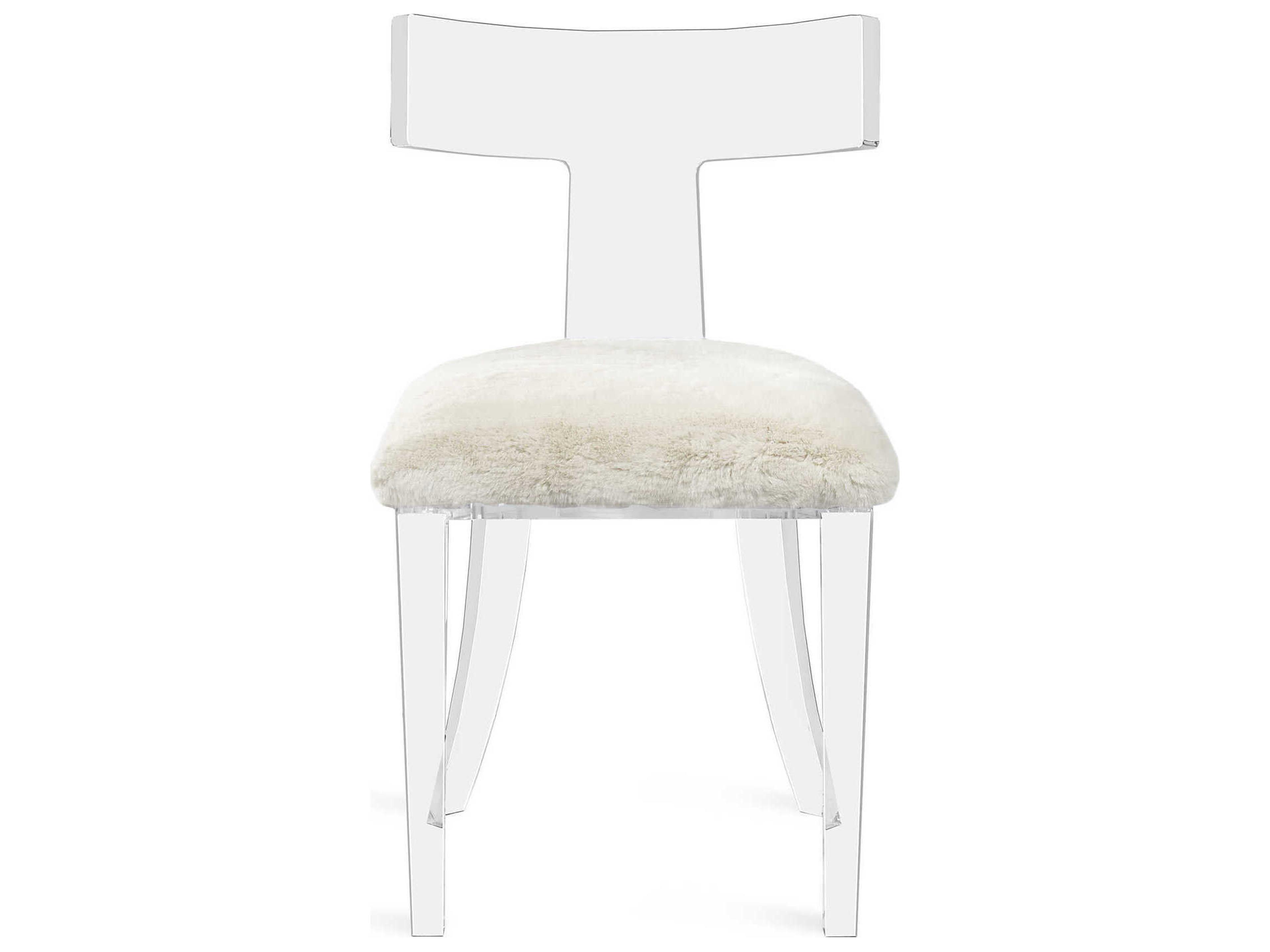 Interlude Home Tristan Fur Clear Side Dining Chair