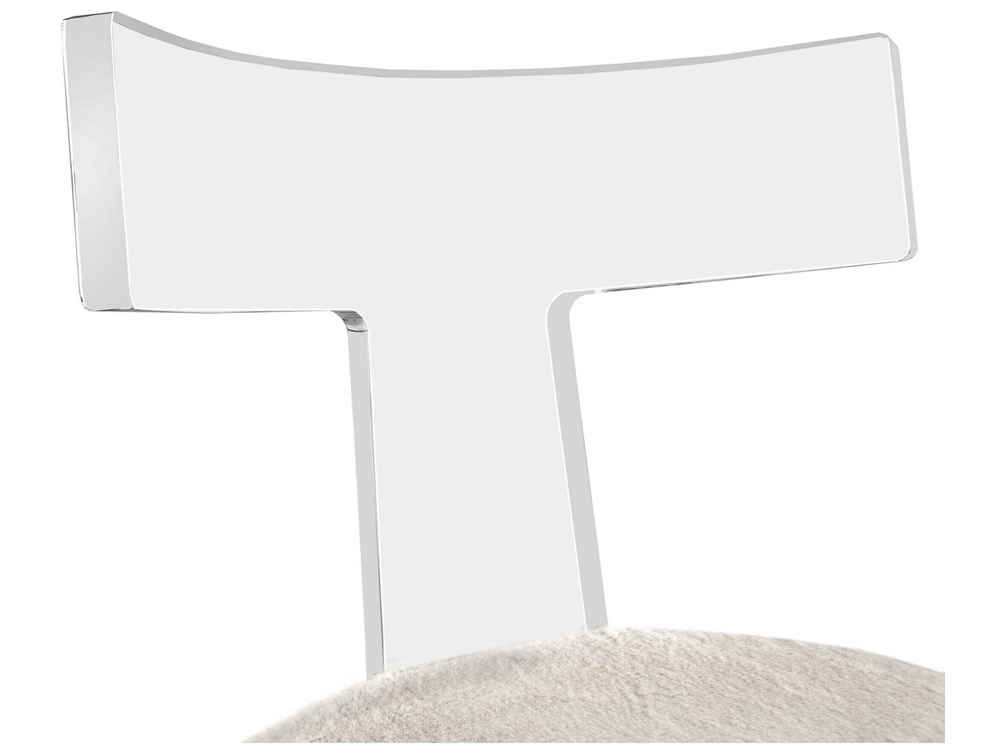 Interlude Home Tristan Fur Clear Side Dining Chair