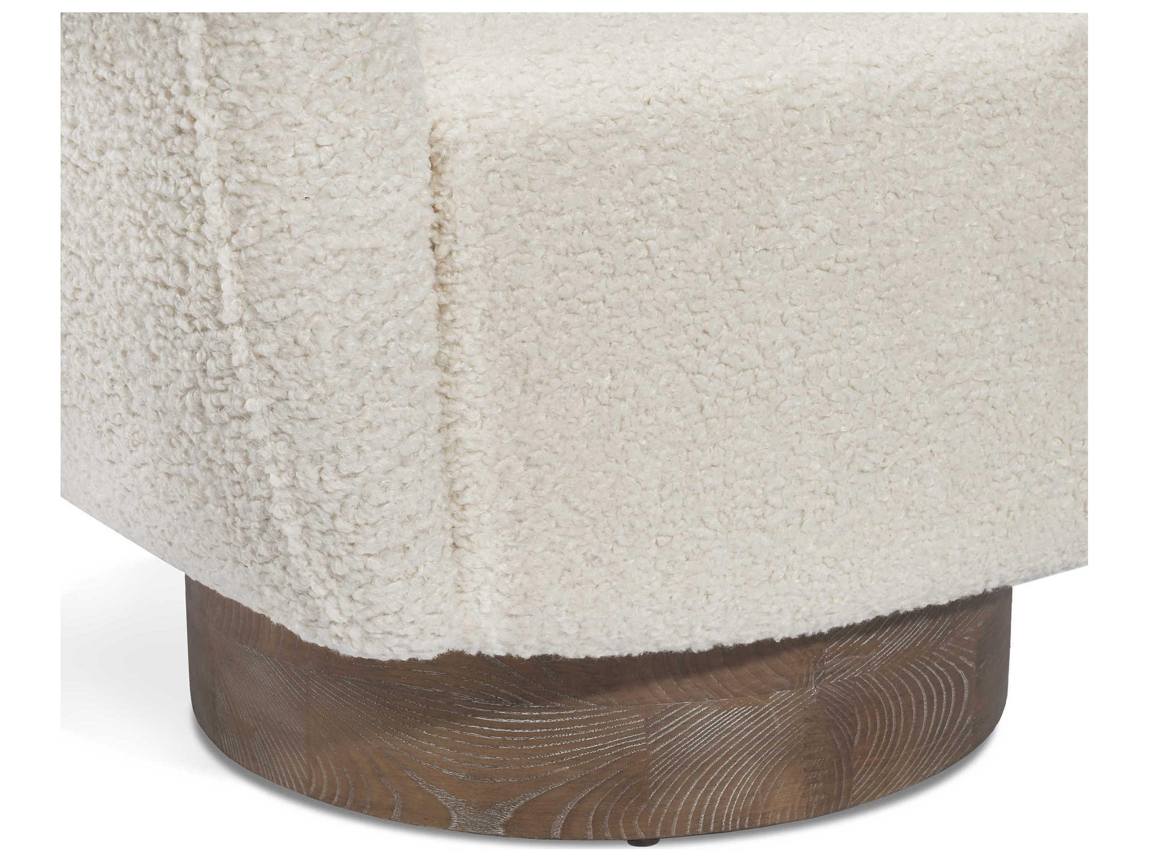 Interlude Home Simone Swivel Beige Fabric Accent Chair