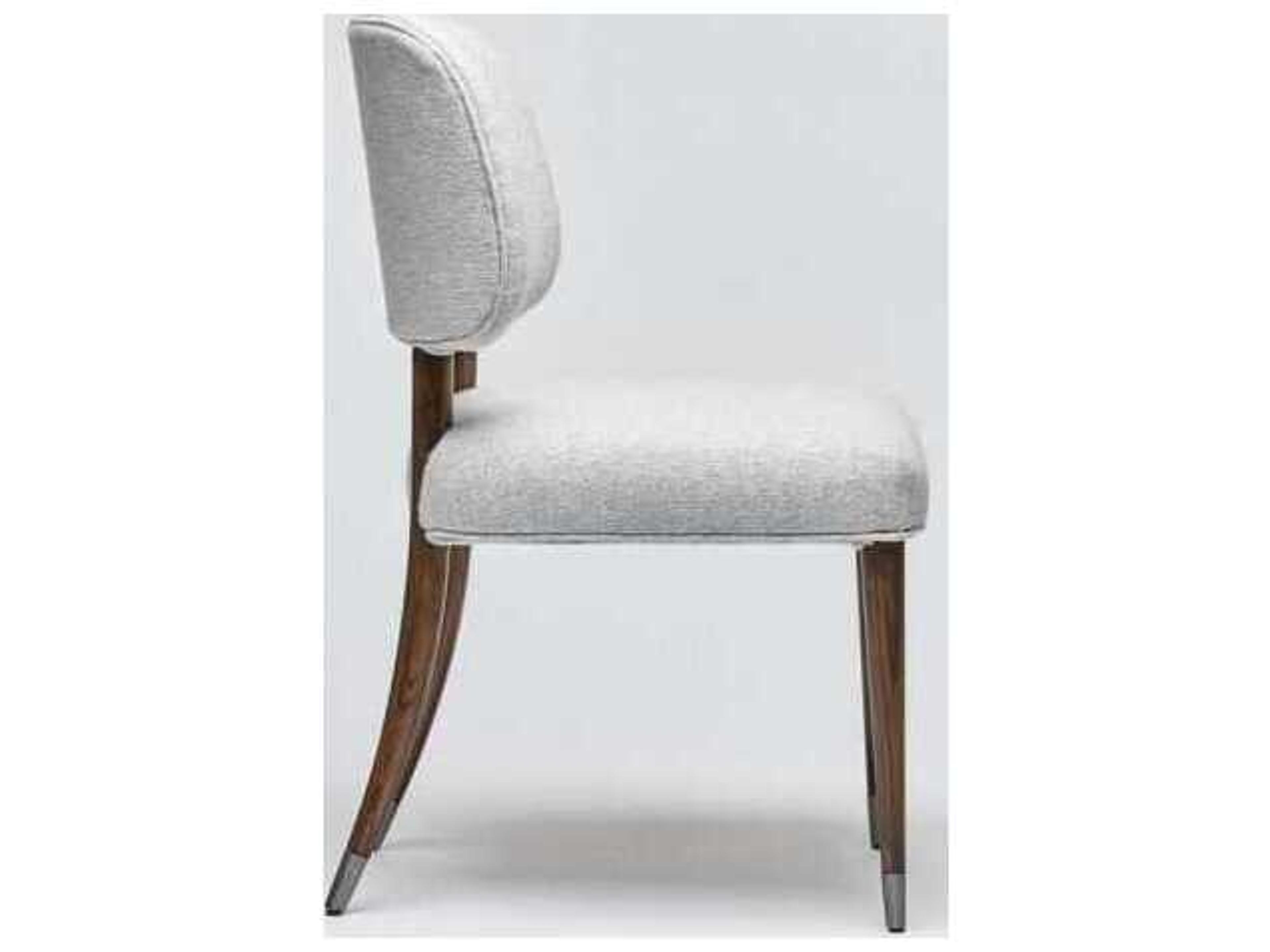 Interlude Home Serafina Gray Upholstered Armless Dining Chair