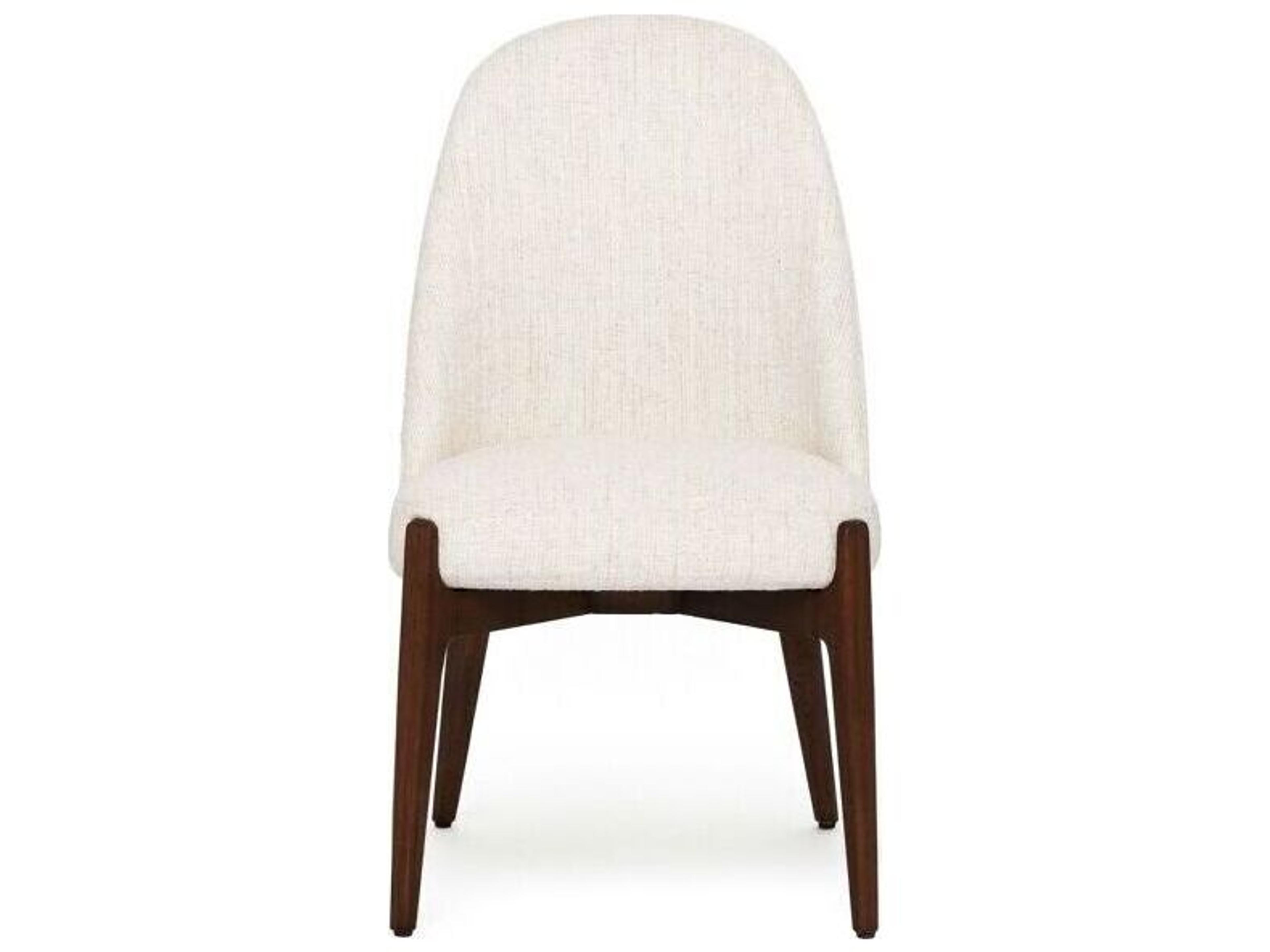 Interlude Home Oakley Ash Wood Brown Upholstered Armless Dining Chair