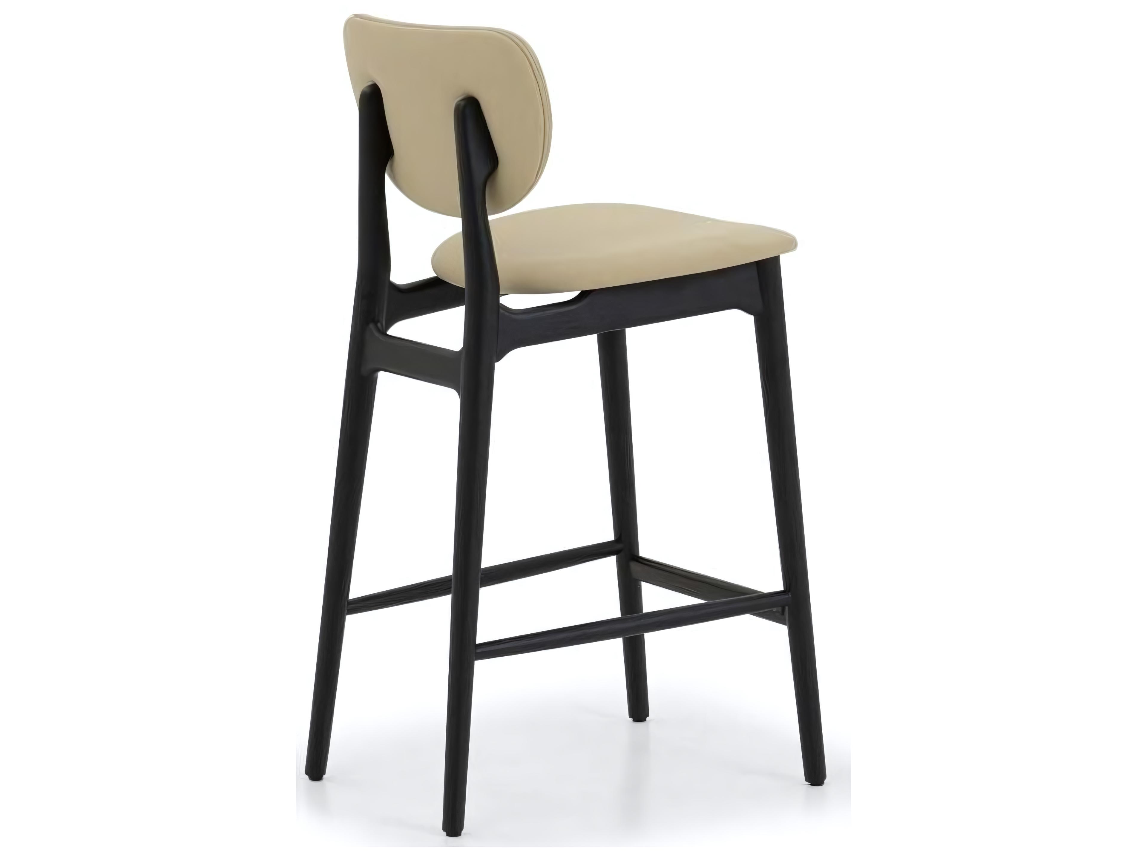 Interlude Home Stella Counter Stool in Matte Black