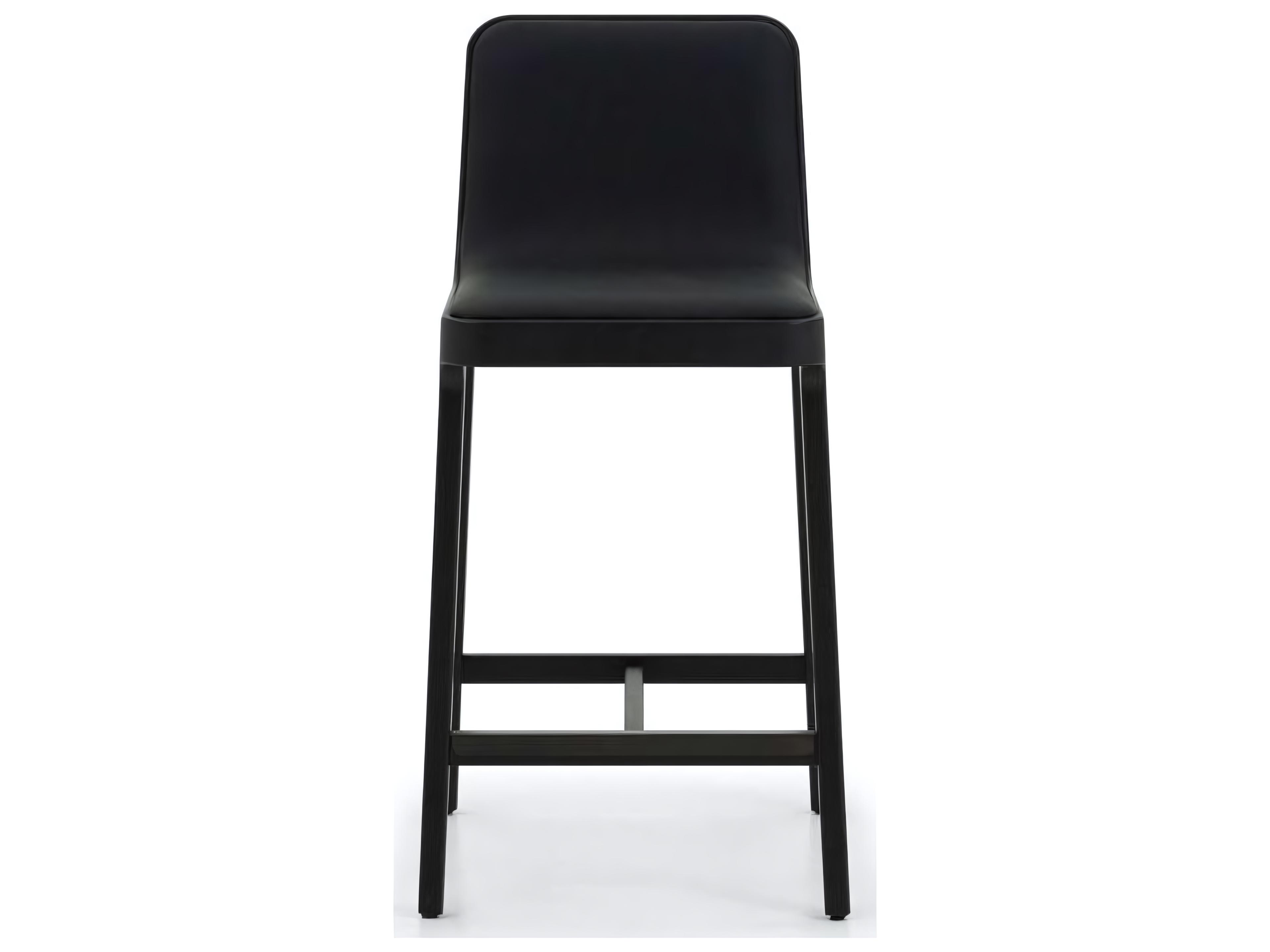 Interlude Home Florent Counter Stool in Matte Black