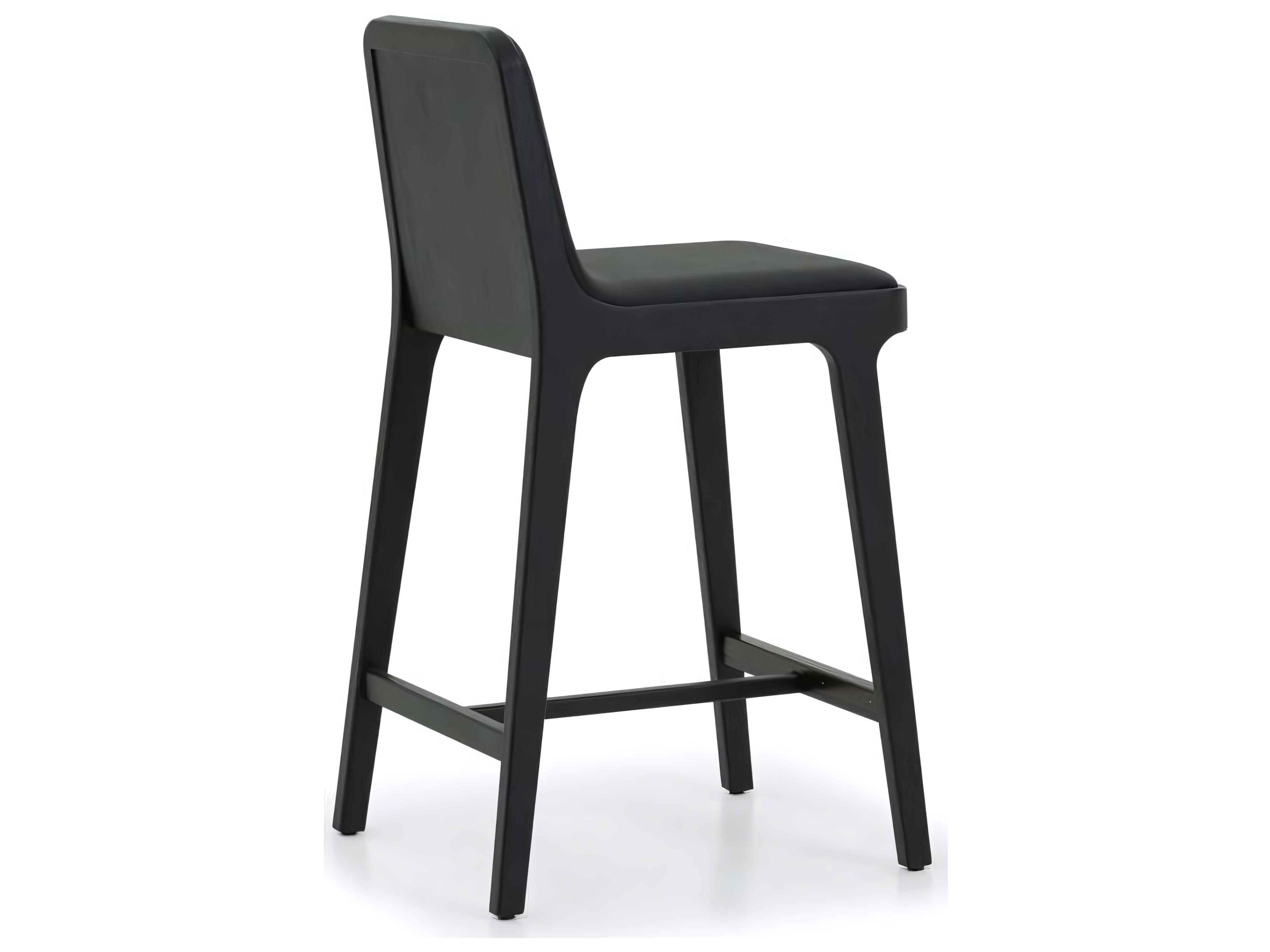 Interlude Home Florent Counter Stool in Matte Black